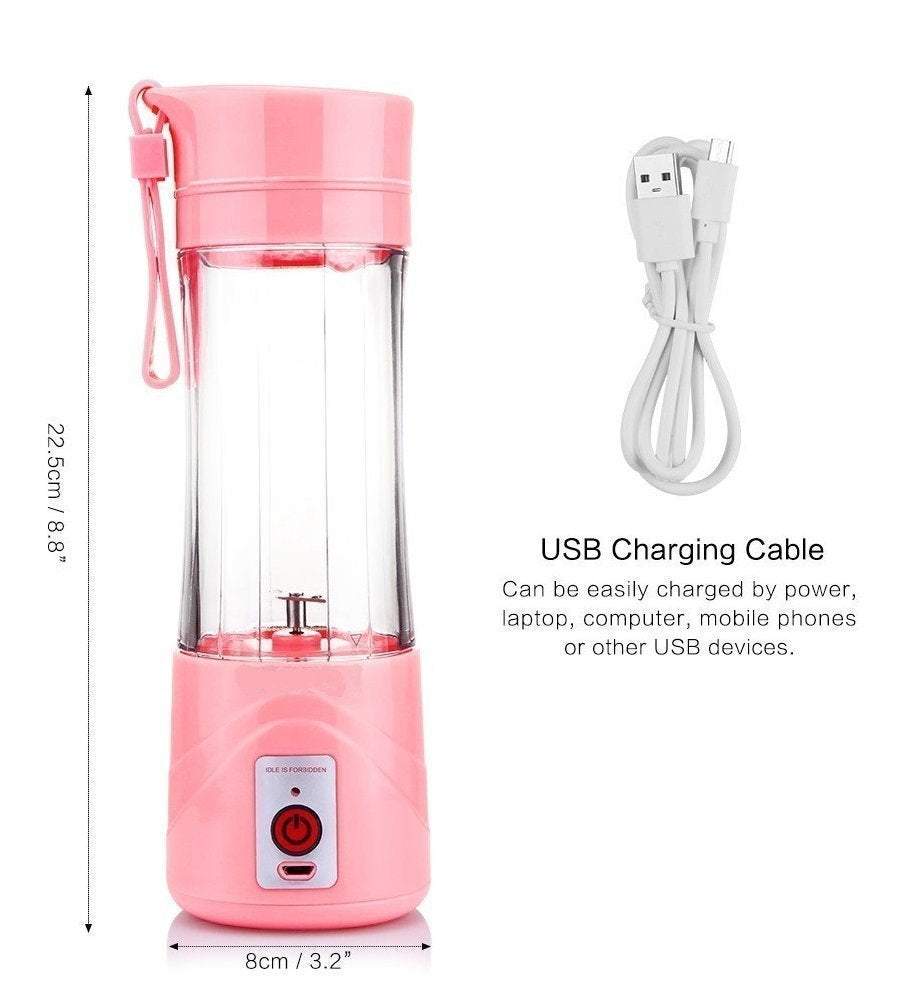 Portable Blender Bottle Juicer - Rechargeable Fruit Mixing Machine