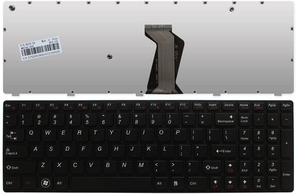 LAPTOP KEYBOARDS, LENOVO KEYBOARDS Laptop Replacement Keyboard Fit Lenovo IdeaPad B570 B570A B570E B575 B580 B590 B590A Z570 Z575 V570A V570G V570 V570C V575 V580 US Layout