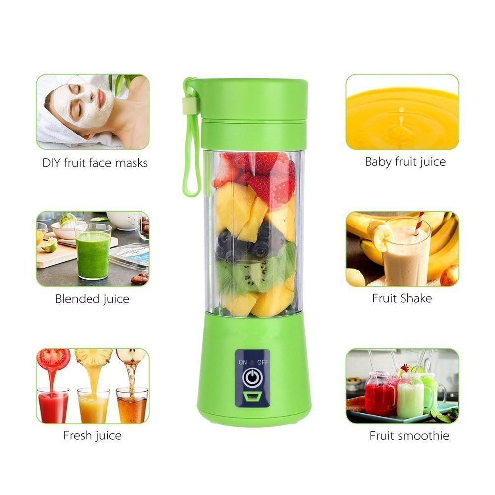 Portable Blender Bottle Juicer - Rechargeable Fruit Mixing Machine