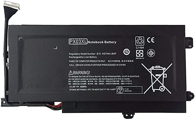 HP BATTERY, Laptop Batteries PX03XL Notebook Laptop Battery for HP Envy 14 Touchsmart M6 M6-K M6-K125DX M6-K015DX M6-K025DX M6-K010DX M6-K022DX 14- K112NR 715050-001 714762-1C1 TPN-C109 TPN-C110 TPN-C111-12