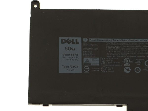 DELL BATTERY, Laptop Batteries Original 60WH F3YGT Battery for Dell Latitude 7280 7290 7380 7390 7480 7490 2X39G DM3WC KG7VF V4940 MYJ96 100% Original Laptop Battery