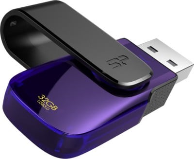 SILICON POWER, USB DRIVES 32GB Silicon Power Blaze B31 USB3.0 Swivel Cap Flash Drive Black/Purple Edition