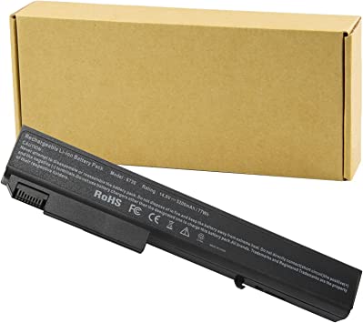 HP BATTERY, Laptop Batteries Laptop Battery for HP EliteBook 8530p 8530w 8540p 8540w 8730w 8740w – High Performance [8 Cells 14.8V 5200mAh/77Wh]