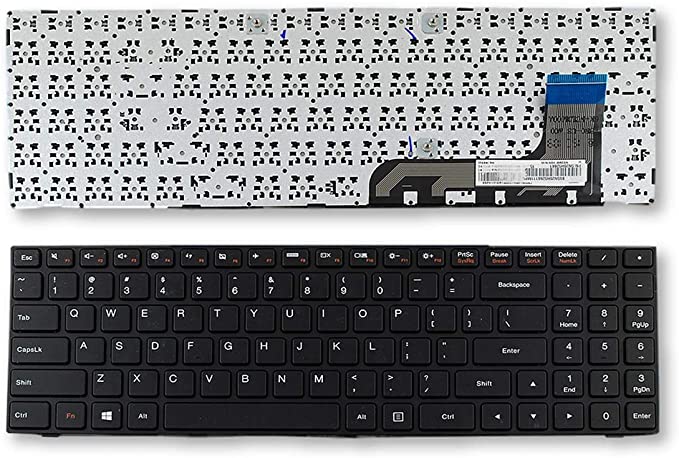 LAPTOP KEYBOARDS, LENOVO KEYBOARDS Keyboard For Lenovo Ideapad 100-15 100-15IBY 100-15IB B50-10 PK131ER1A05 5N20h52634 9z.NCLSN.00U NANO NSK-BR0SN Black US