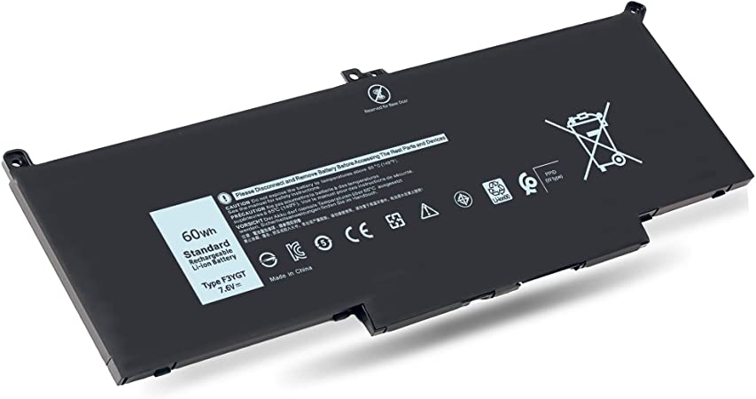 DELL BATTERY, Laptop Batteries Laptop Battery for Dell Latitude 7280 7290 7380 7390 7480 7490 F3YGT 2X39G DM3WC KG7VF V4940 MYJ96