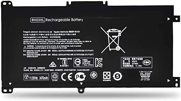 HP BATTERY, Laptop Batteries BK03XL Laptop Battery For HP Pavilion 14-BA001ns BK03XL X360 14 14m 14-BA000 HSTNN-LB7S HSTNN-UB7G TPN-W125 916366-541 OEM 14-BA033TX