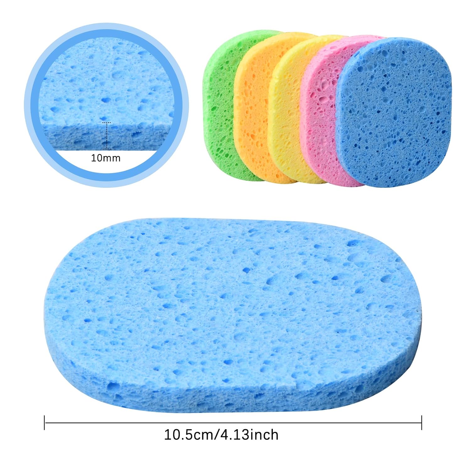 Enhance Your Skincare Routine : Pack of 10 Cleansing Sponges