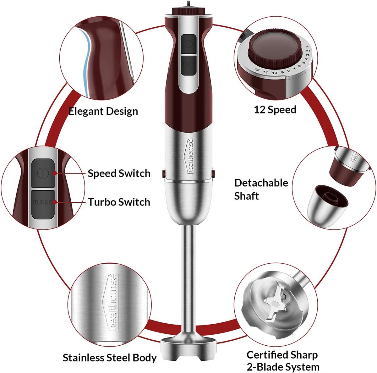 Healthomse Hand Blender 5-in-1 - Your Ultimate Kitchen Companion