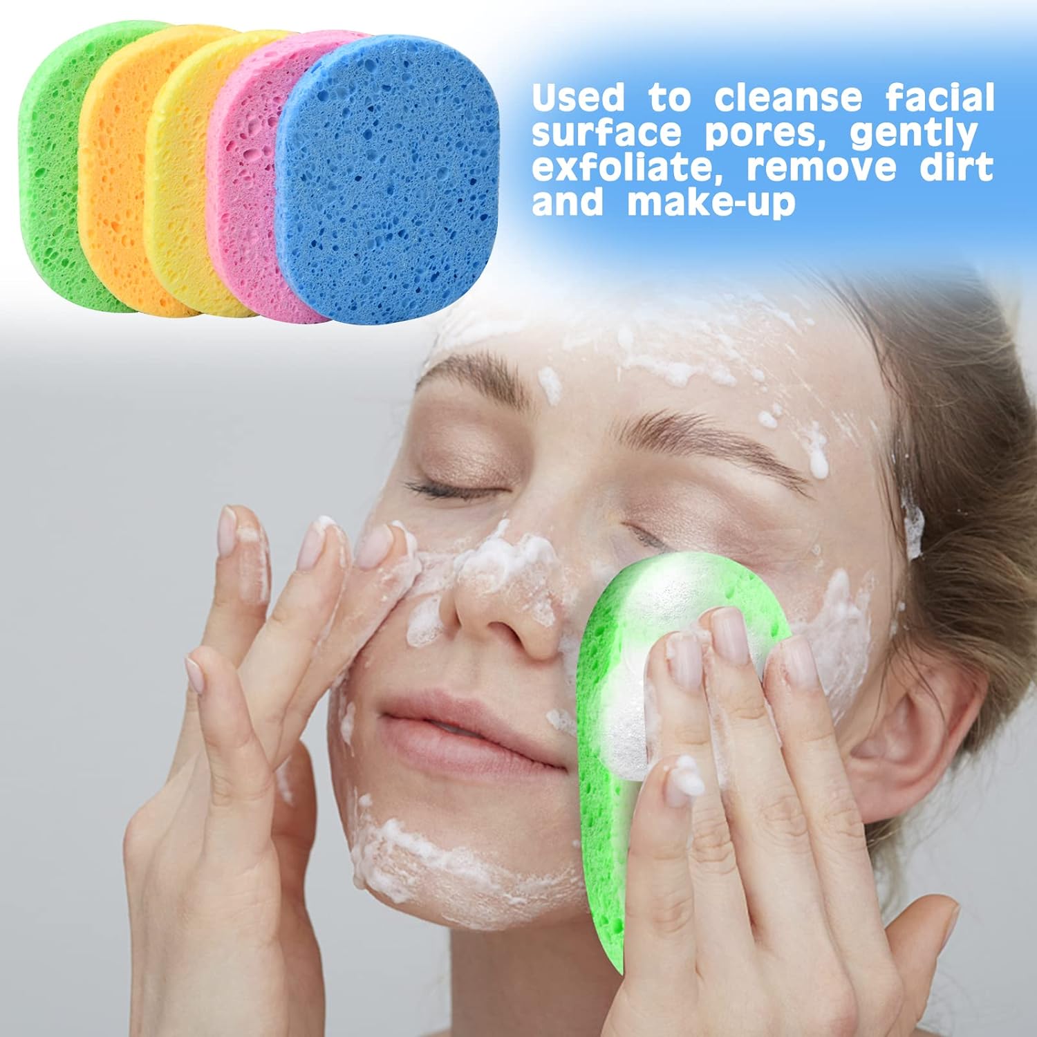 Enhance Your Skincare Routine : Pack of 10 Cleansing Sponges