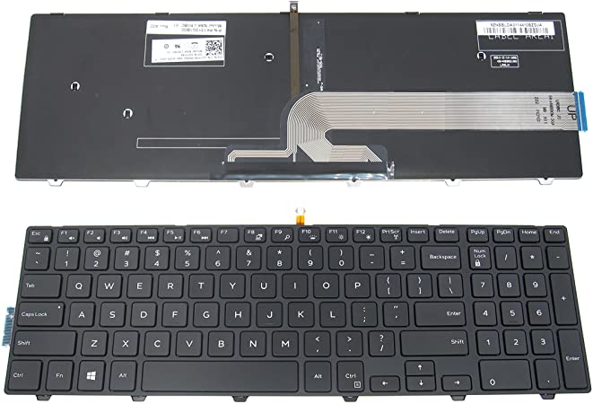 DELL KEYBOARD, LAPTOP KEYBOARDS Dell Inspiron 15 3541 3542 3543 3551 3558 3559 5000 5542 5545 5547 5548 5551 5555 5552 5557 5558 5559 and 17 5000 Backlit Keyboard (with Frame)