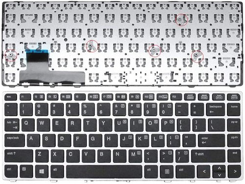 HP KEYBOARDS, LAPTOP KEYBOARDS laptop keyboard FOR HP EliteBook Folio 9470M 9470 9480 9480M Gray frame No backlight No point 702843-001