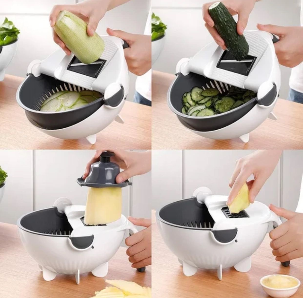 9 in 1 multifunctional magic rotate vegetable slicer.