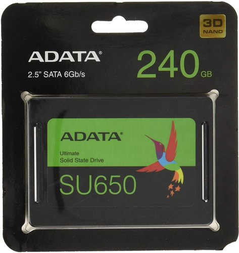 SSDS ADATA Ultimate SU650 2.5″ 240GB SATA III 3D NAND Internal Solid State Drive (SSD)