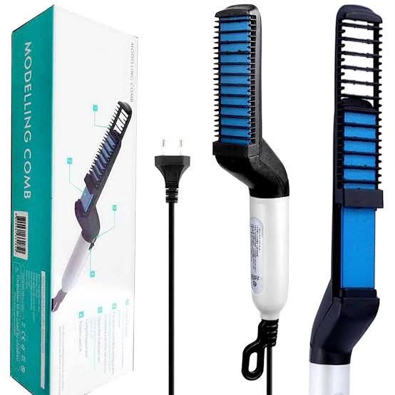 Beard and hair straightner comb electric hot comb brush.