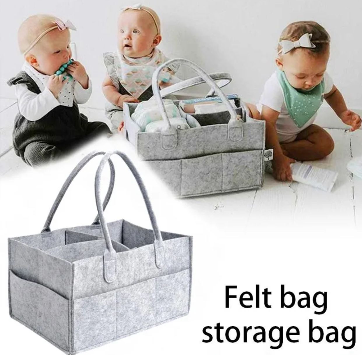 Baby diaper bag storage bag.