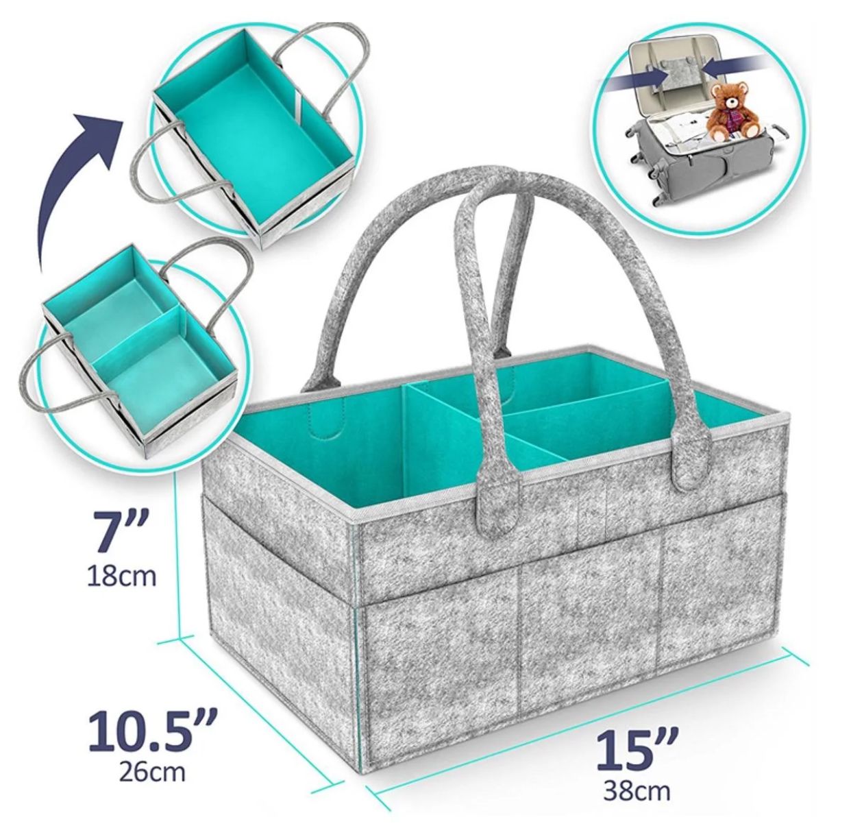 Baby diaper bag storage bag.
