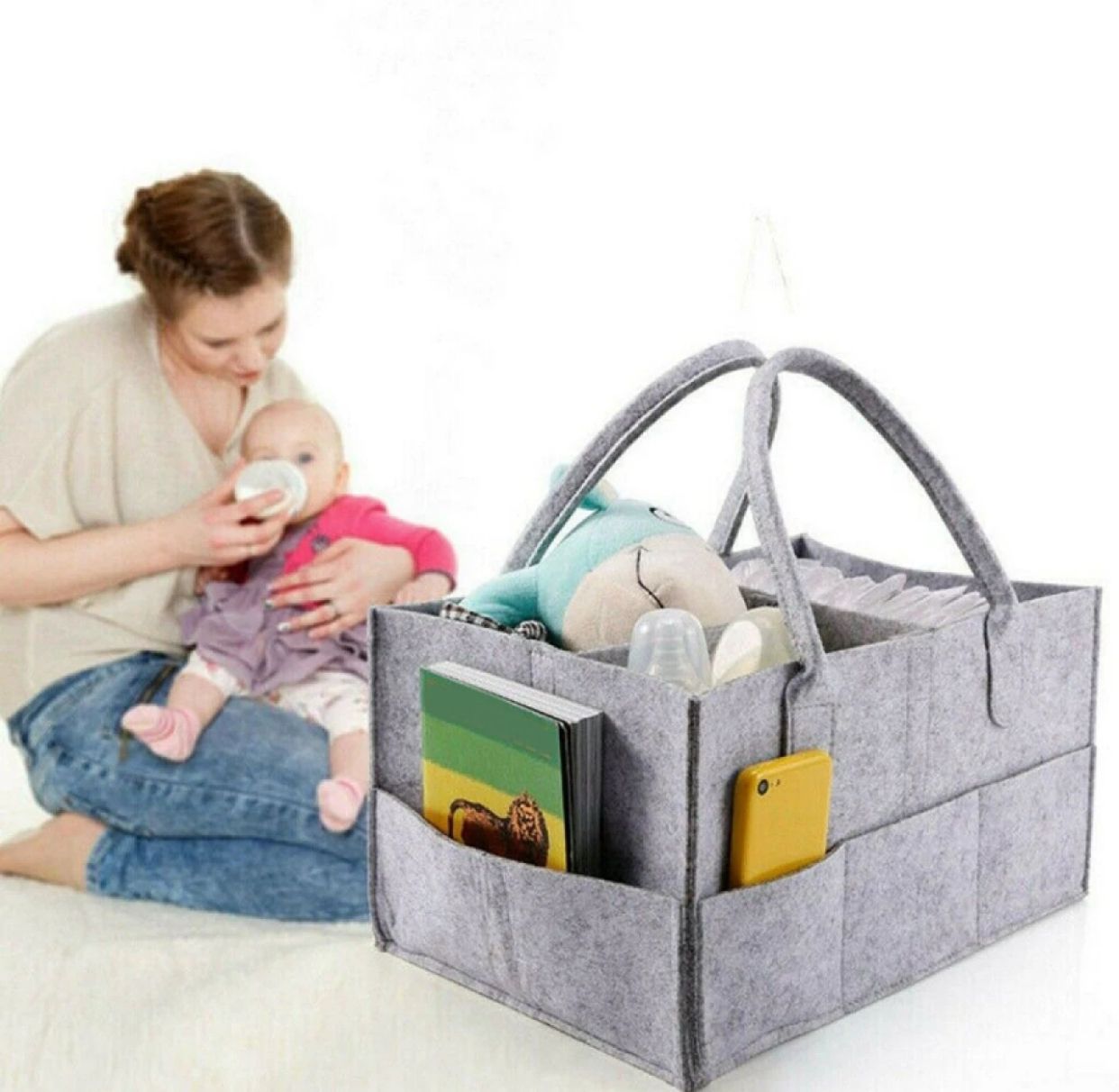 Baby diaper bag storage bag.