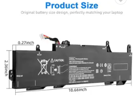 HP BATTERY, Laptop Batteries HP EliteBook 830-G7 830-G8 EliteBook 840-G7 840-G8 845-G7 MT32 MT46 ProBook 635 AERO G7 ZBook 14-G7 CC03XL 53W 100% Original Laptop Battery