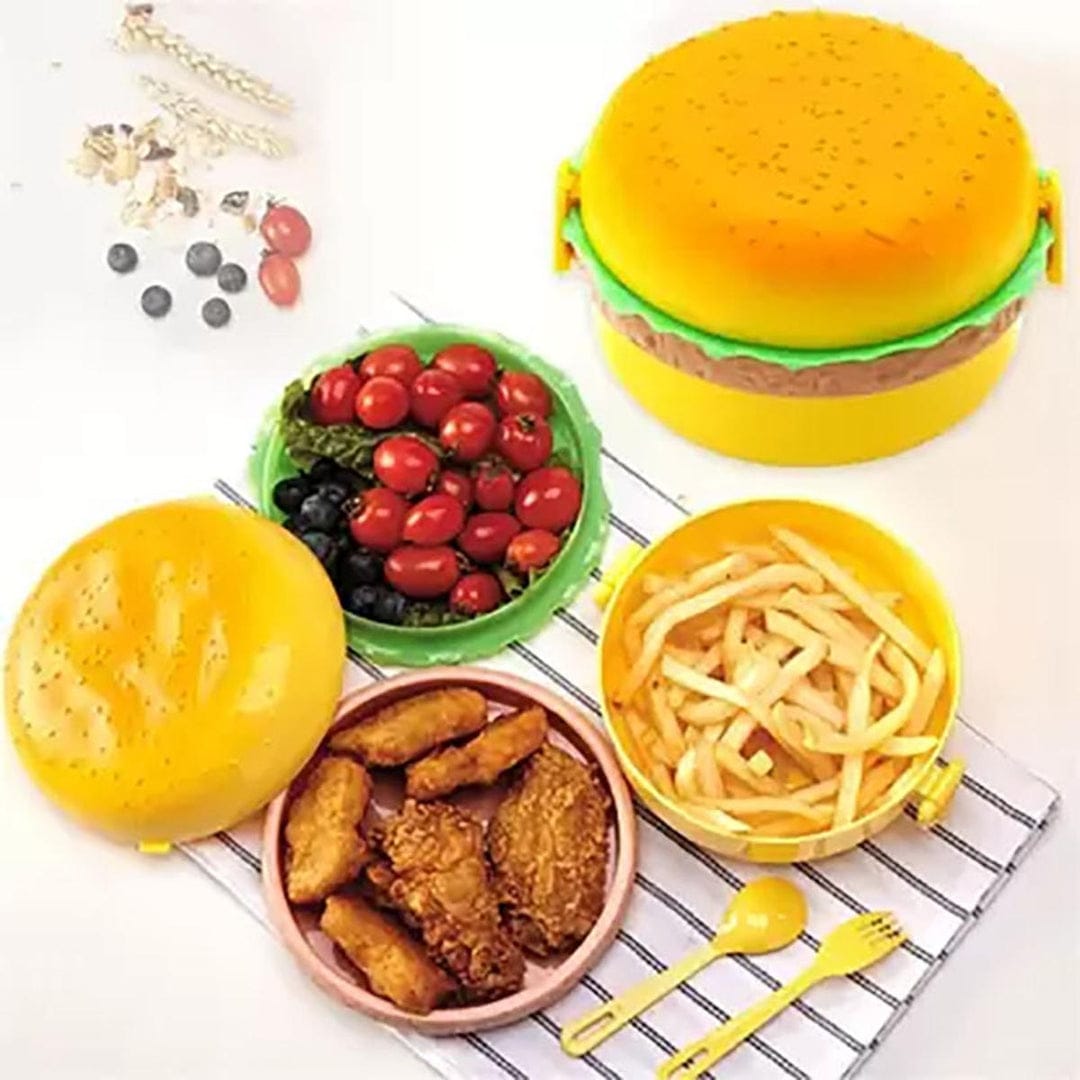 Burger shapped lunch box.