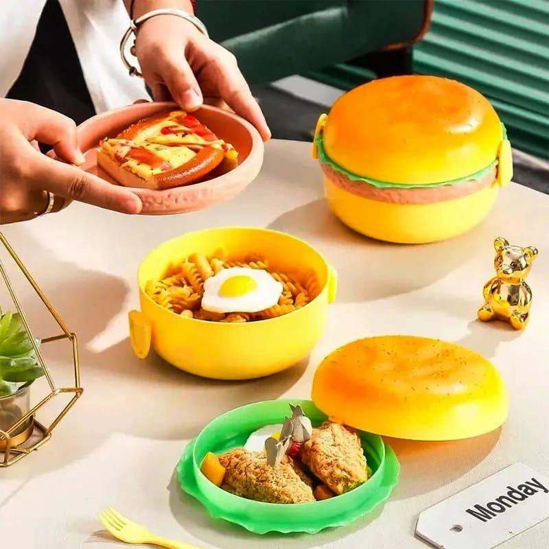Burger shapped lunch box.