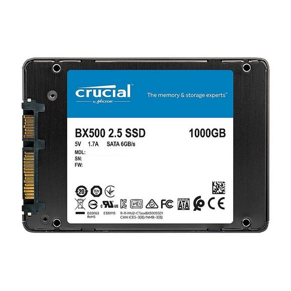 DESKTOP HARD DISK DRIVES, HARD DISK DRIVES, LAPTOP HARD DISK DRIVES, SSDS Crucial BX500 1TB 3D NAND SATA 2.5-Inch Internal SSD, up to 540 MB/s – CT1000BX500SSD1