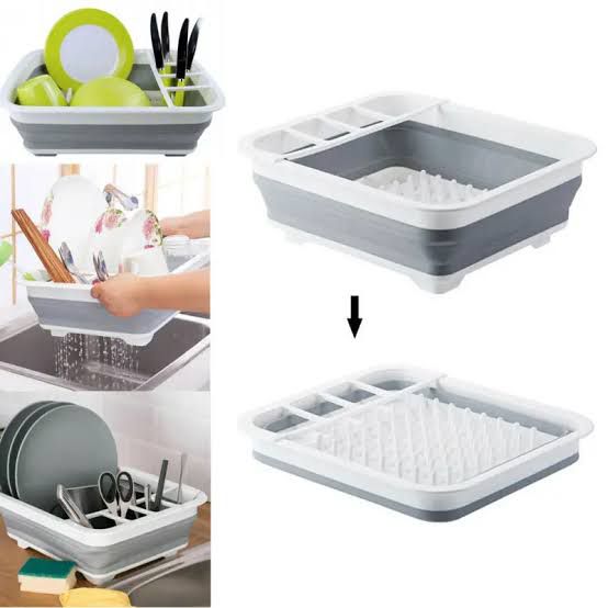 Collapsible Drainage CutleryDishes Kitchen Foldable Rack.