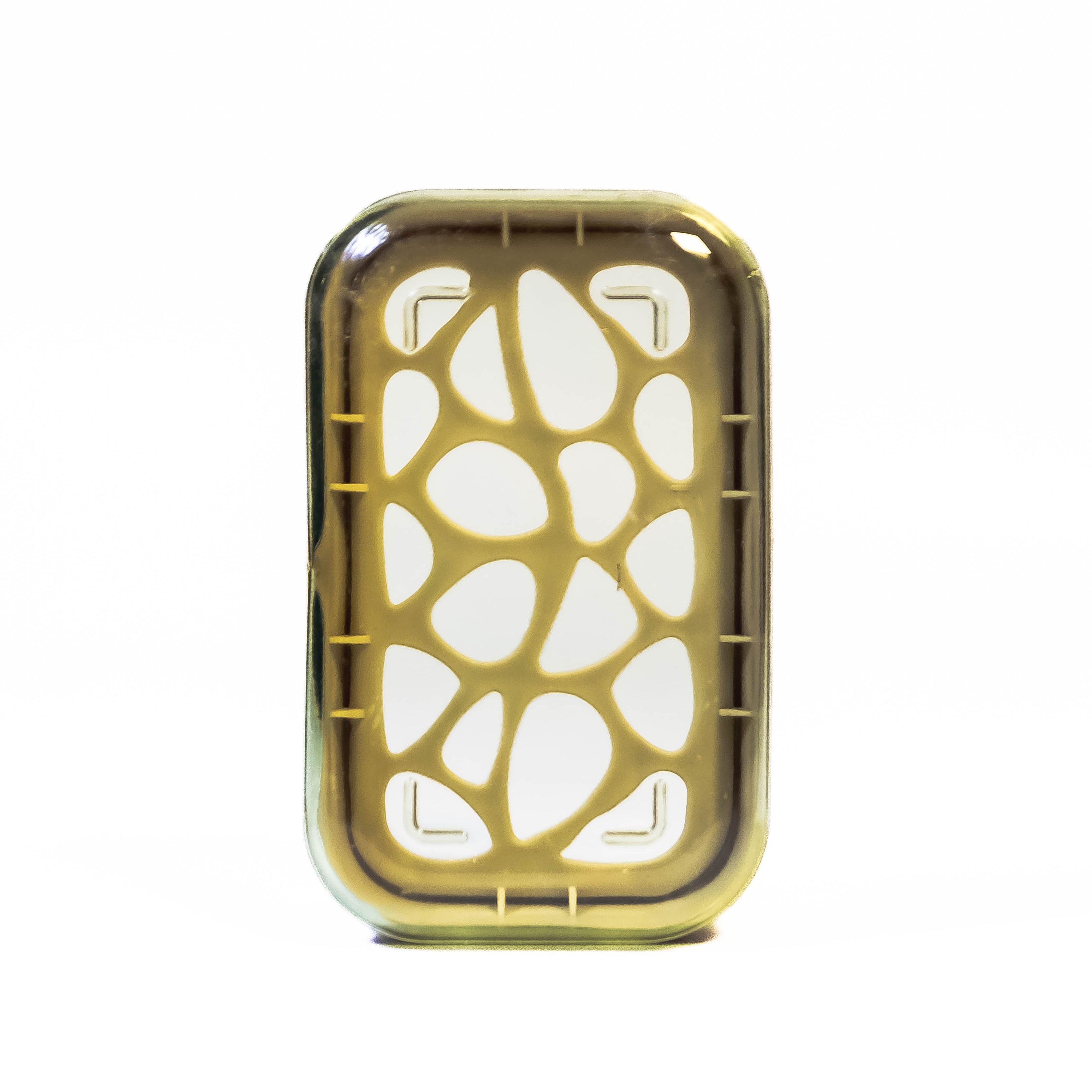 Hexa Shaped Olive Green Acrylic Soap Holder: Modern Elegance for Your Bathroom