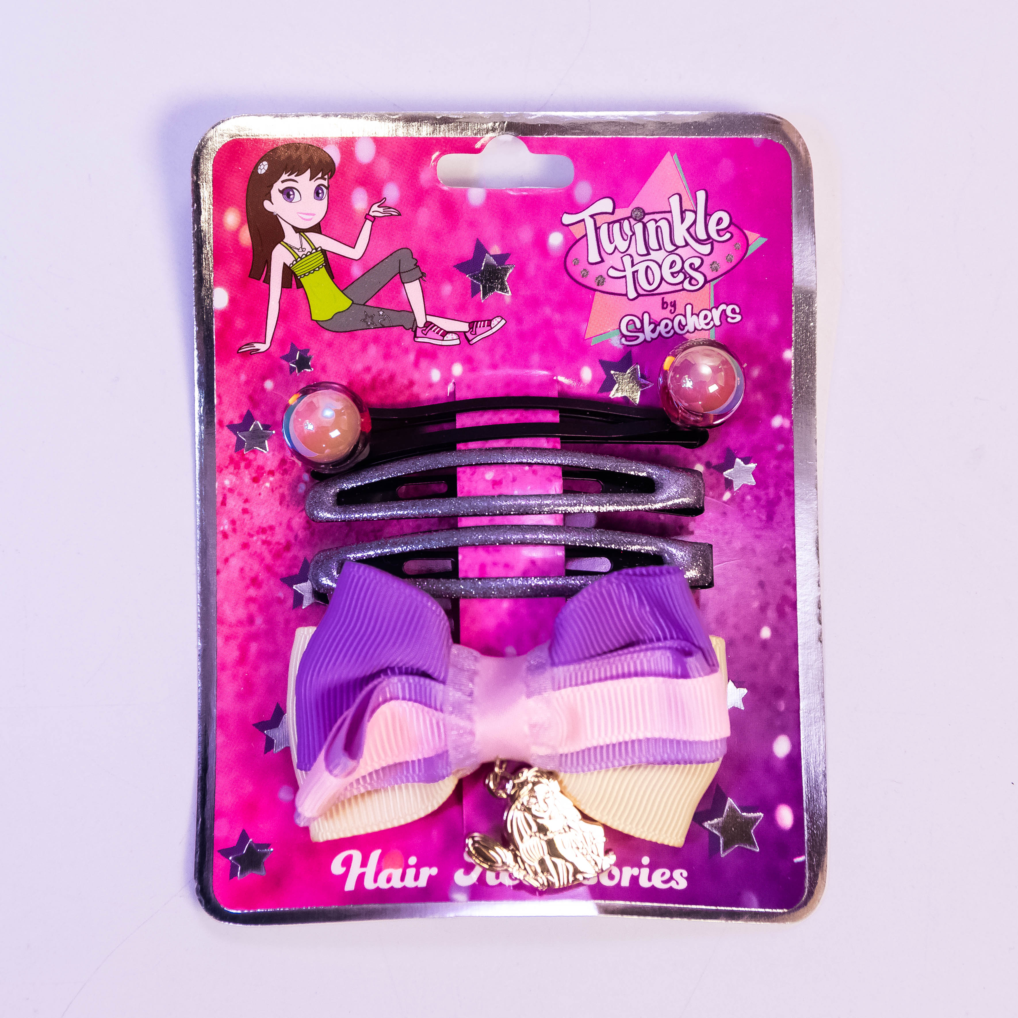 Versatile Hair Pin Set: Classic, Pearl-Adorned, and Playfully Purple