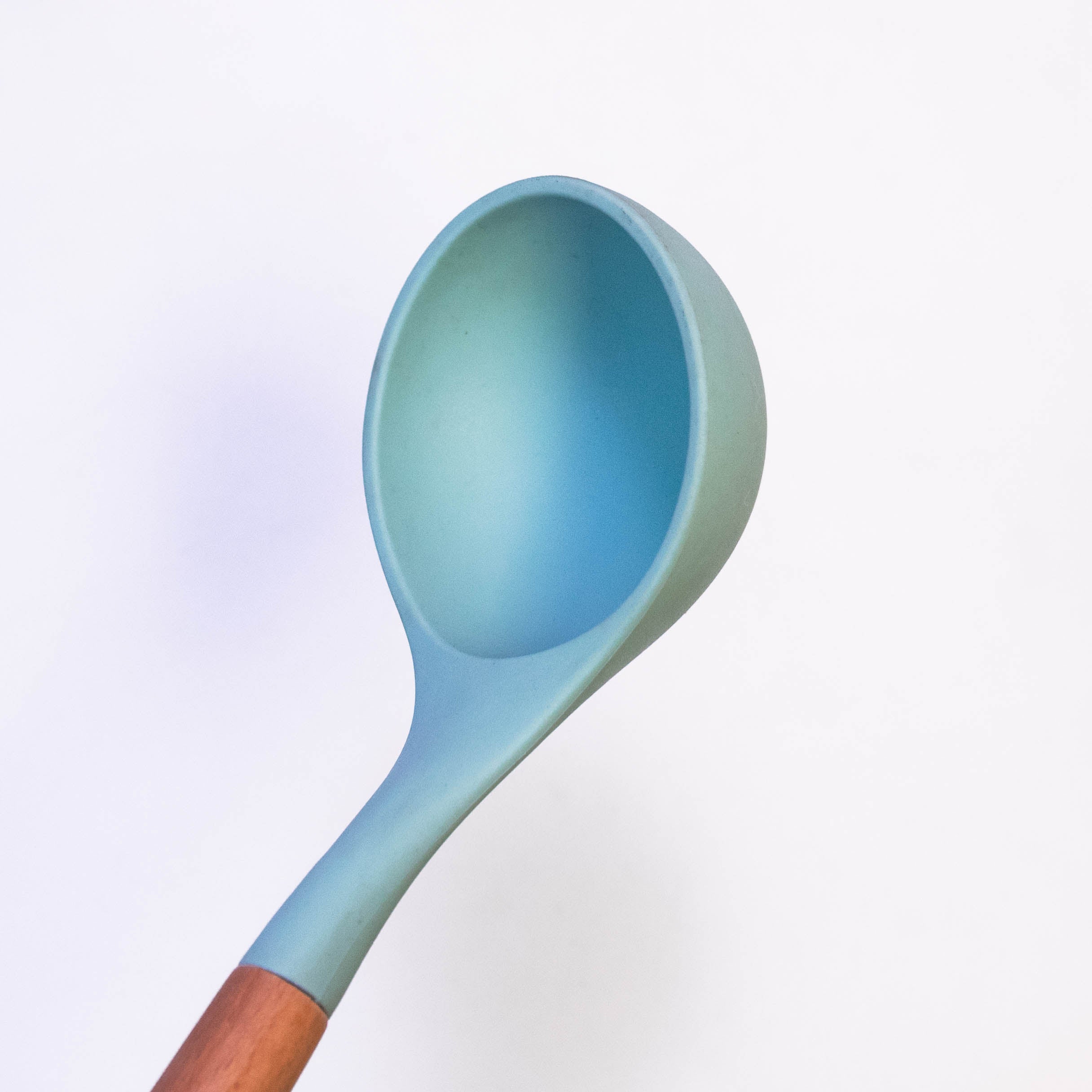 Wood Handle Cooking Spoon with Silicone Top