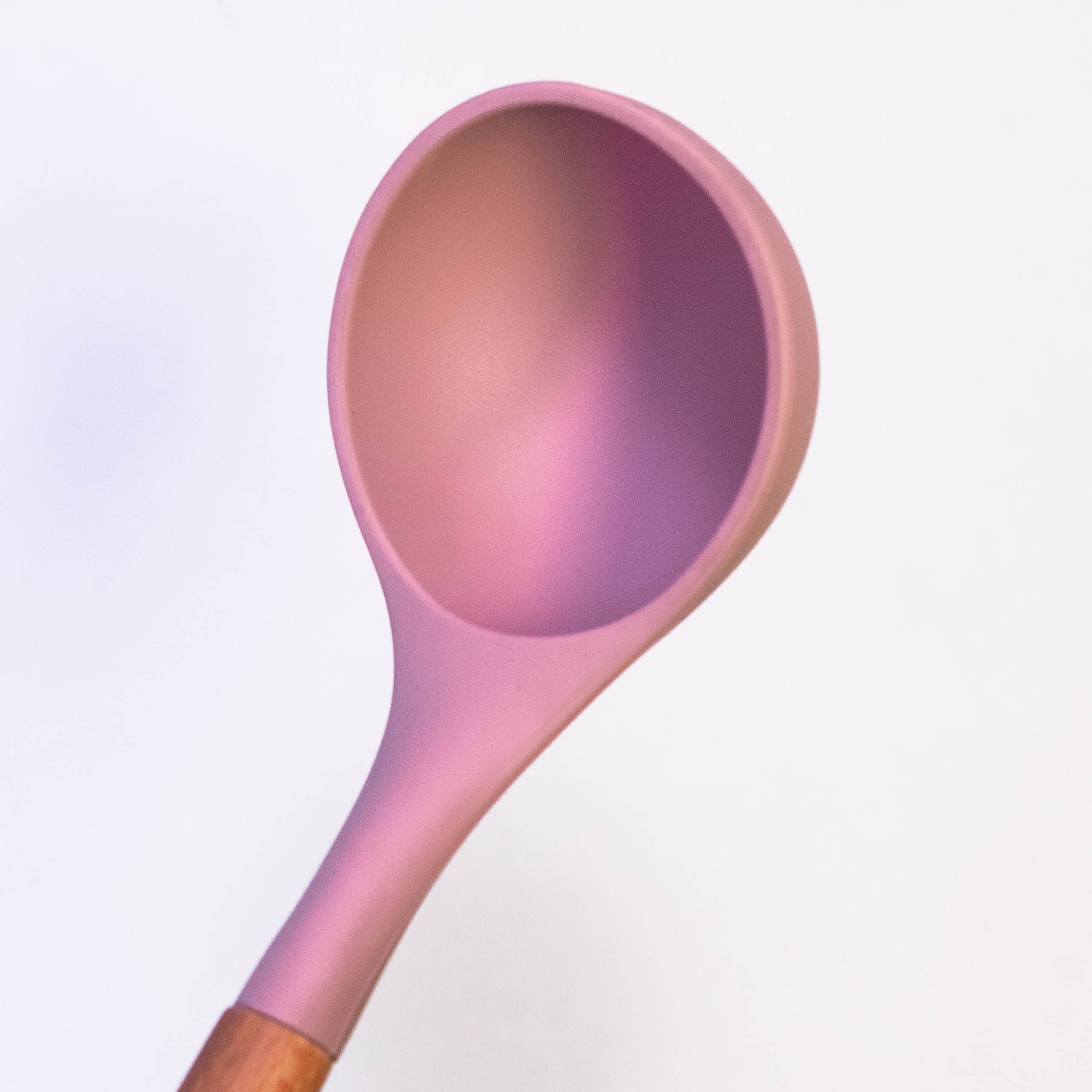 Wood Handle Cooking Spoon with Silicone Top