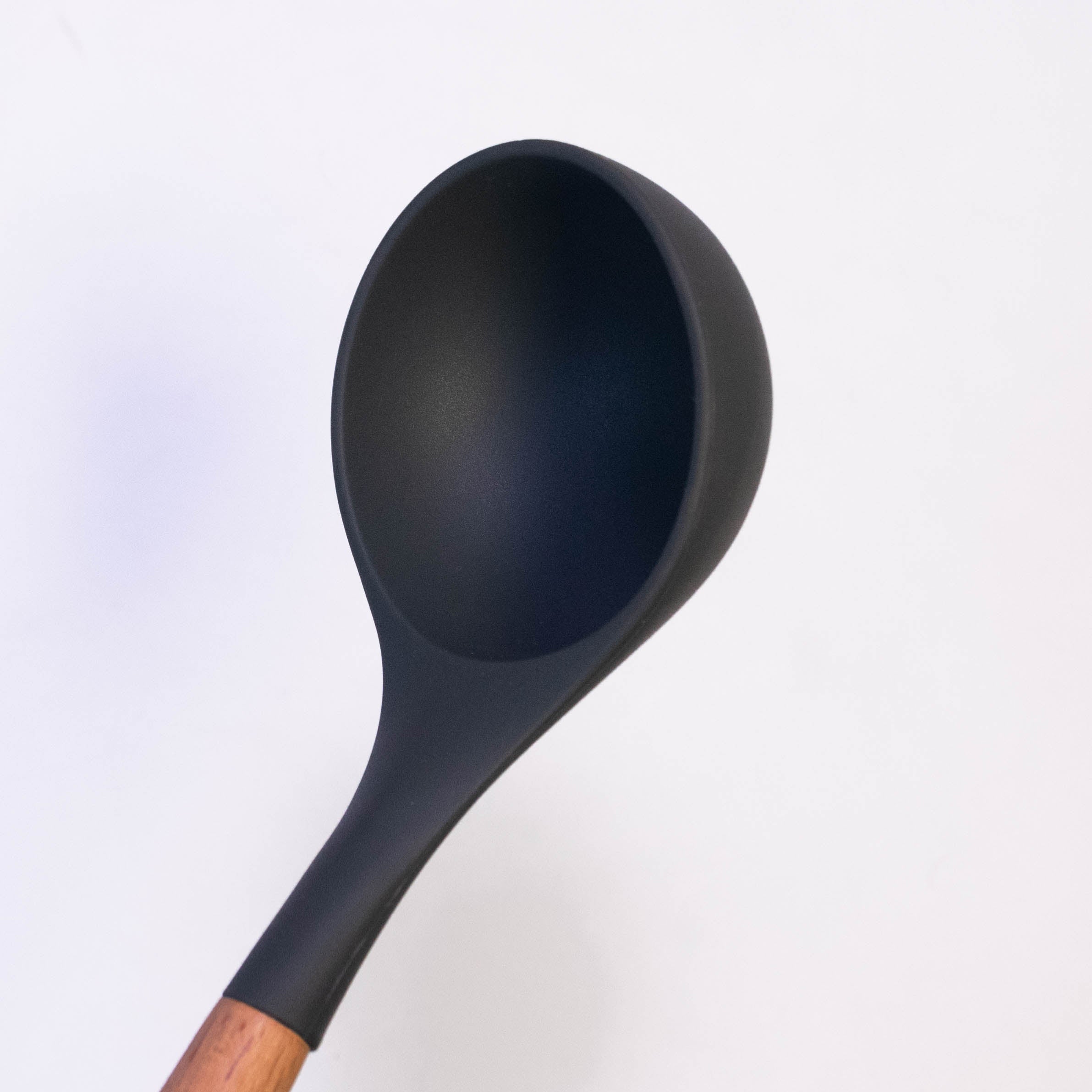 Wood Handle Cooking Spoon with Silicone Top