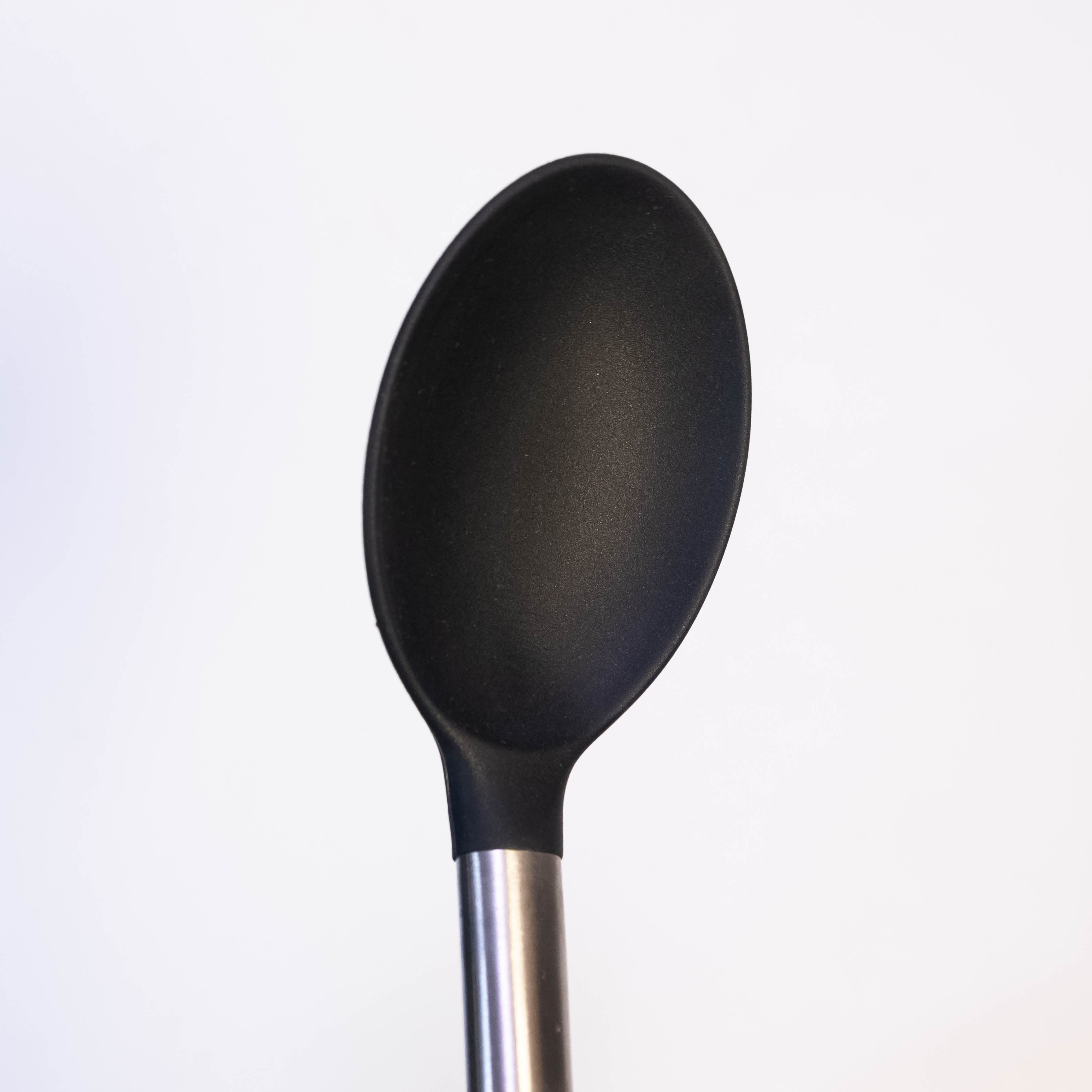 Silicone Solid Spoon with Stainless Steel Handle