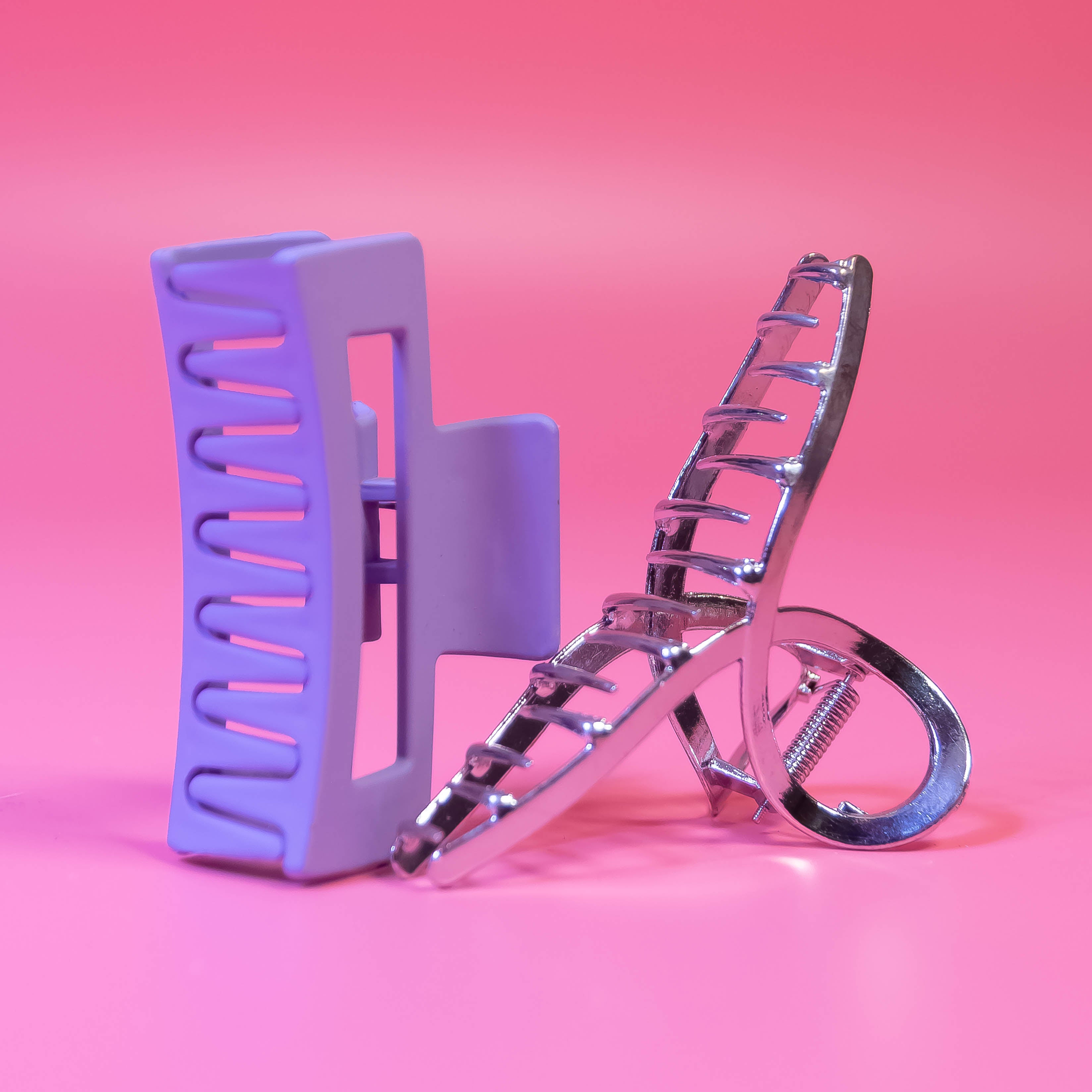 Elevate Your Hair Elegance with Our Lavender and Large Metal Hair Claw Clips