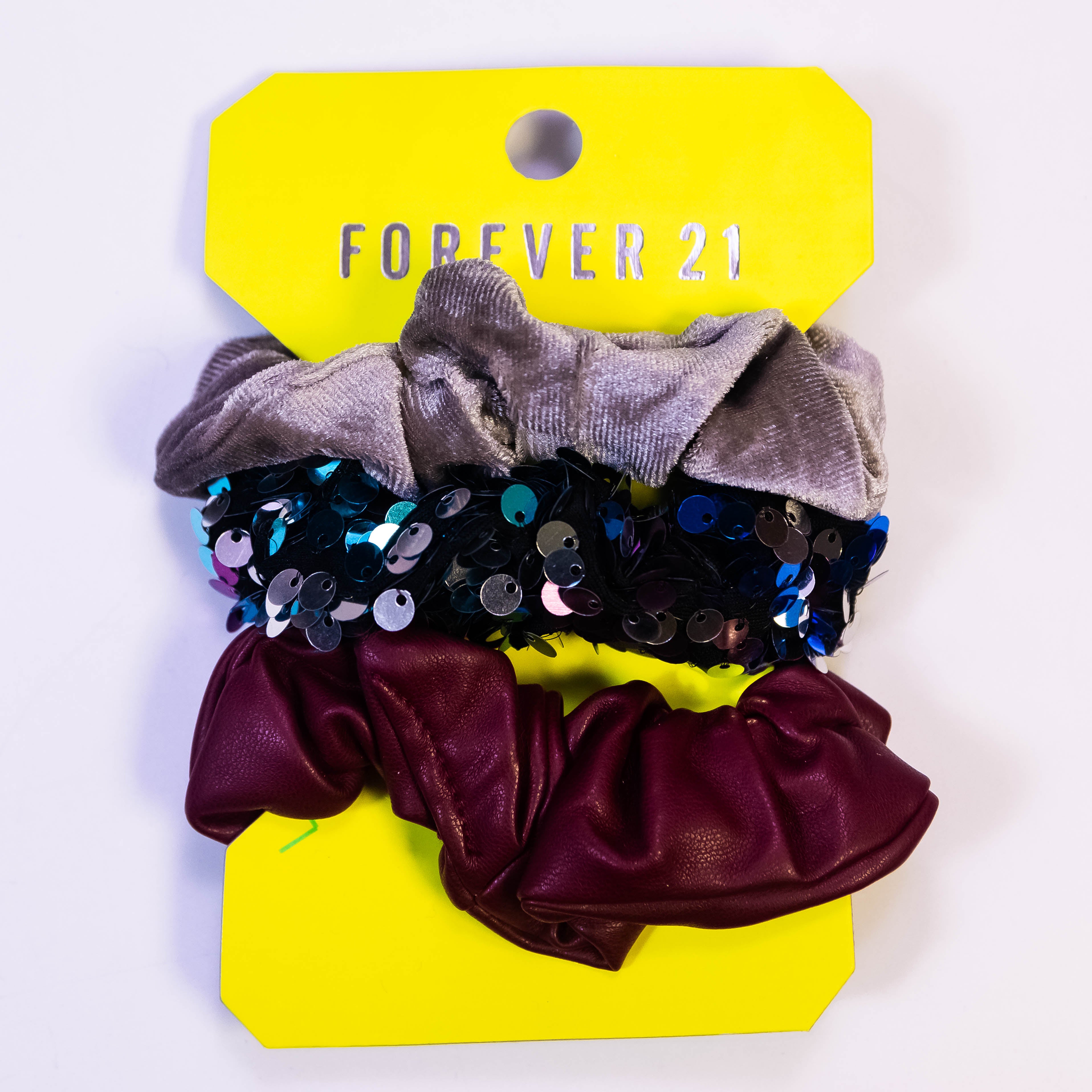 Trendy Hair Scrunchies Set: Velvet, Leather, and Tassel Chic