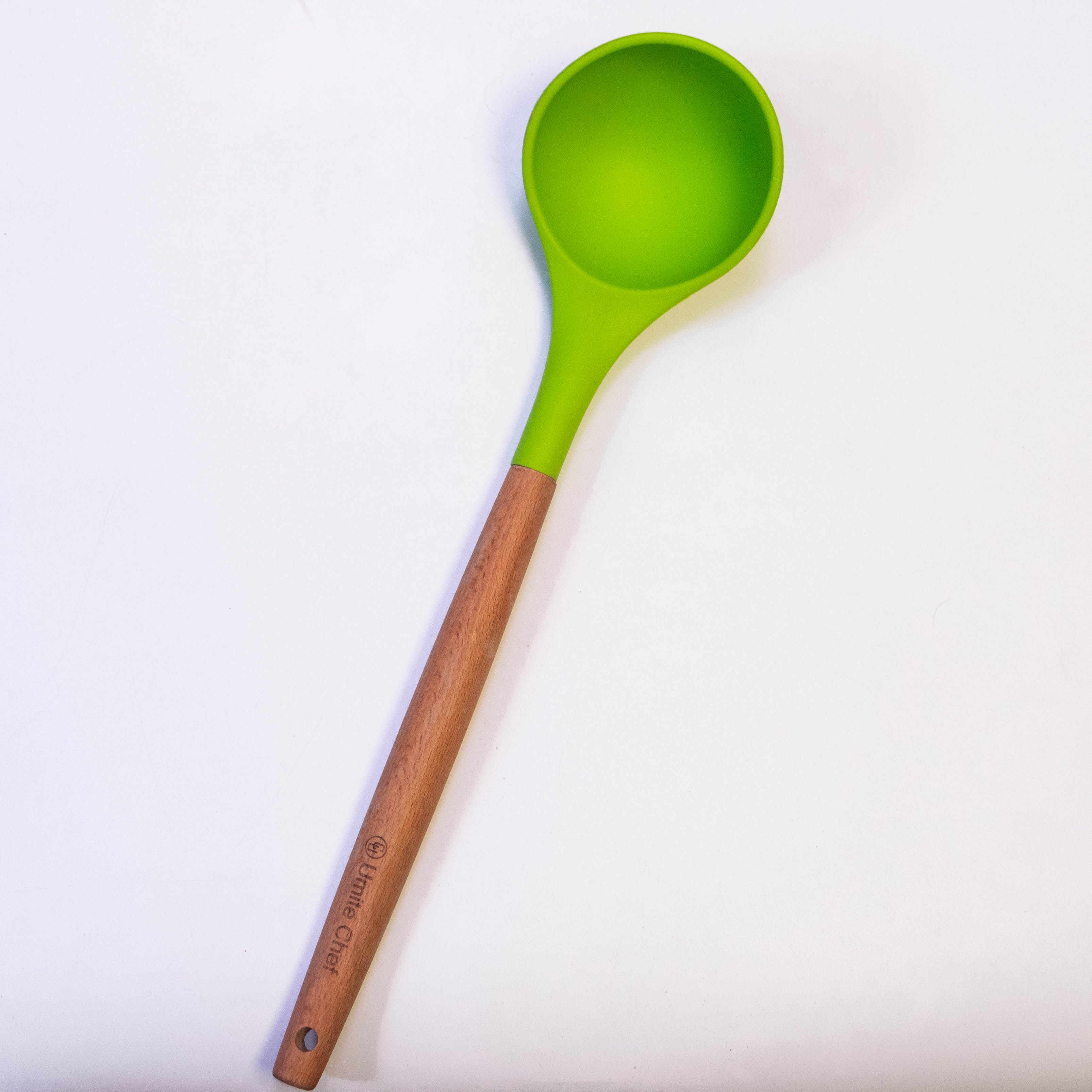 Wood Handle Cooking Spoon with Silicone Top