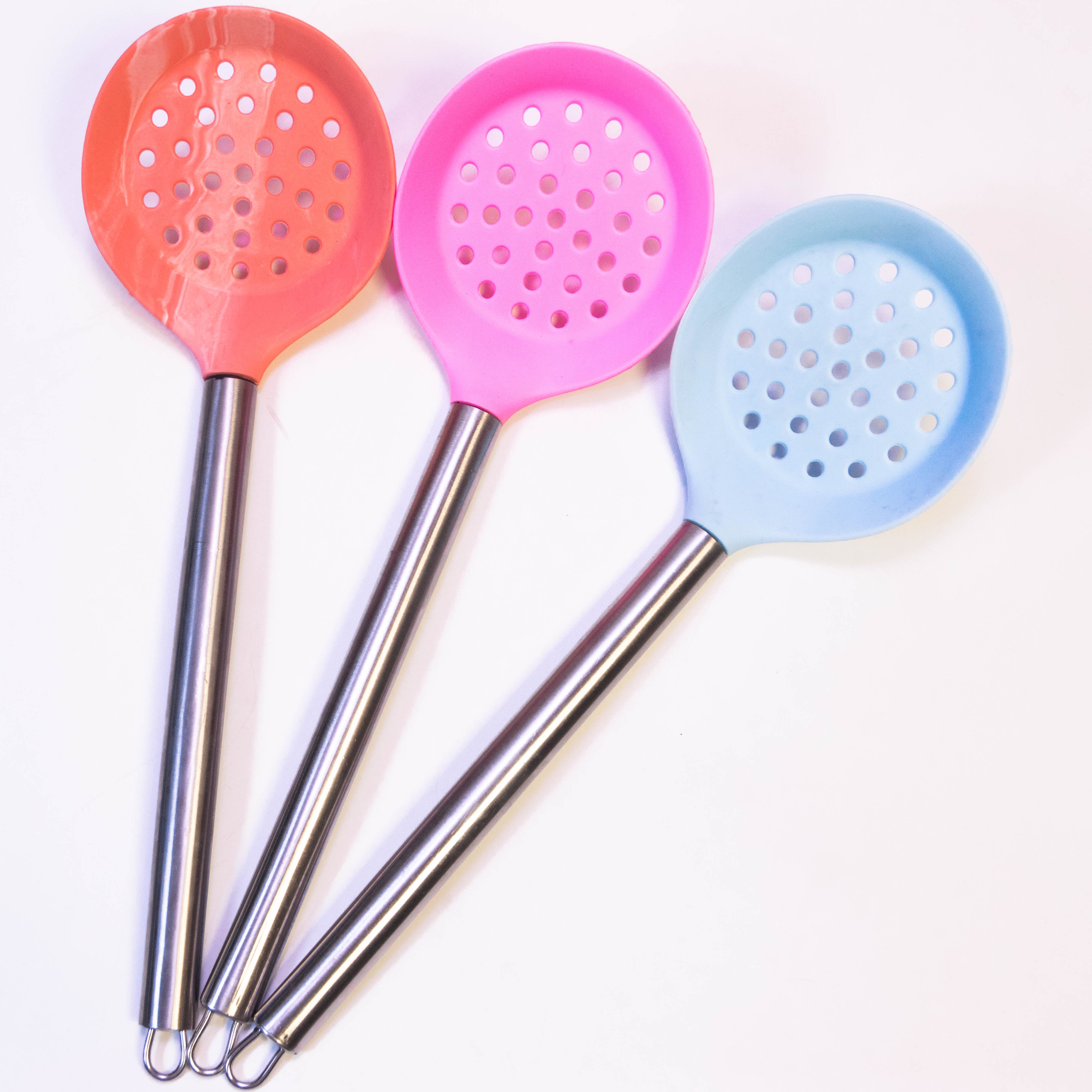 Kitchen Silicone Skimmer Slotted Spoon - A Colorful Culinary Companion