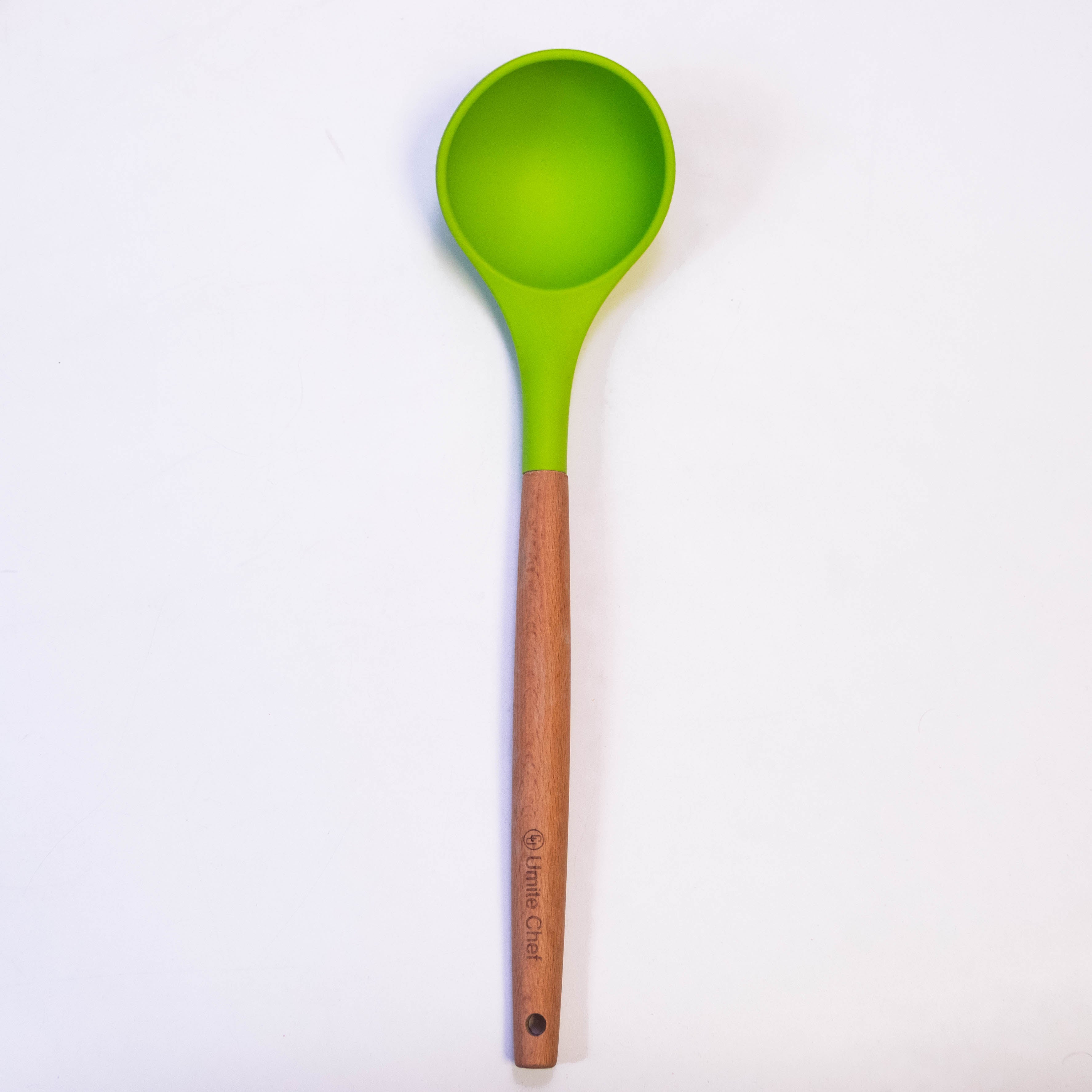 Wood Handle Cooking Spoon with Silicone Top