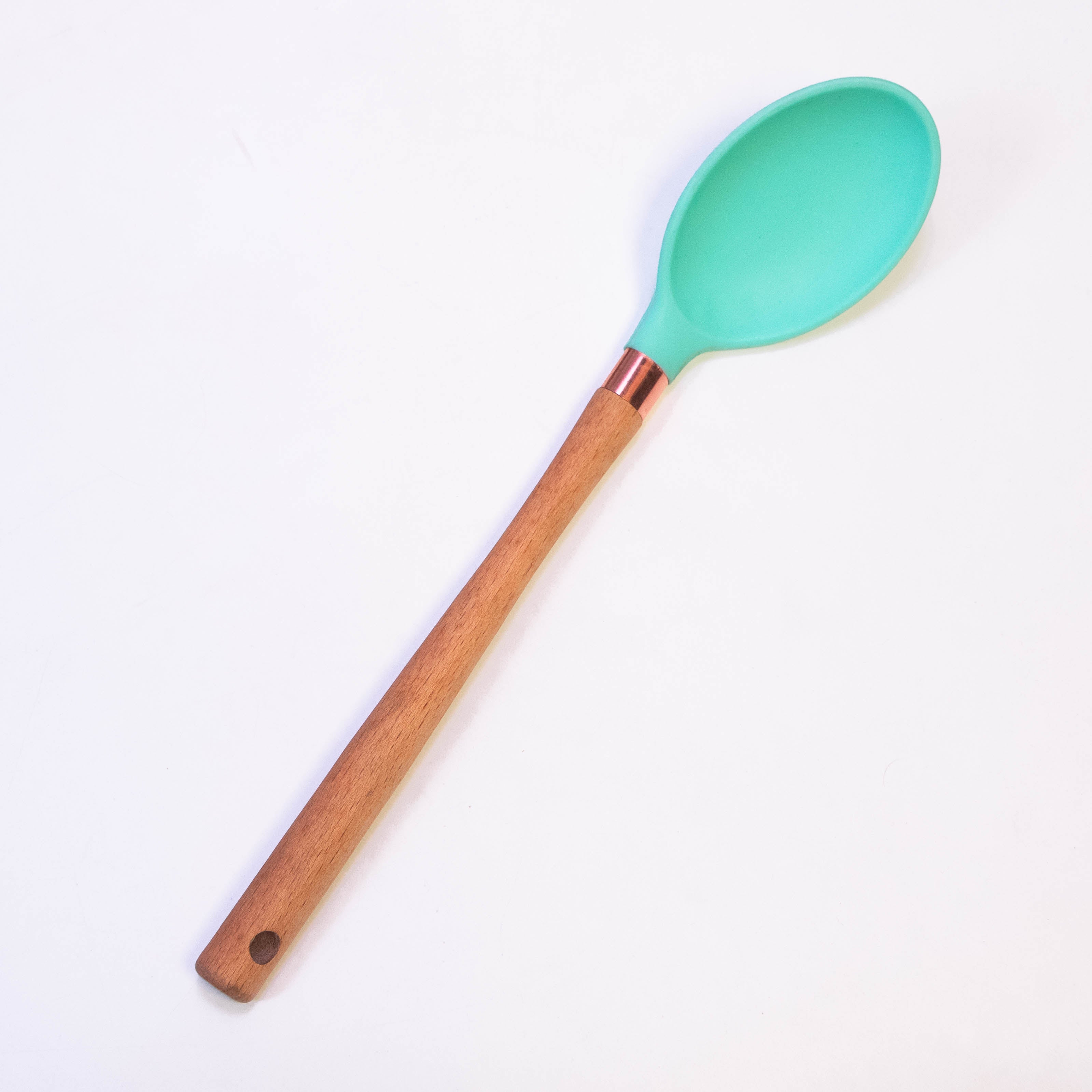 Cooking Spoon with Wooden Handle & Silicone Top