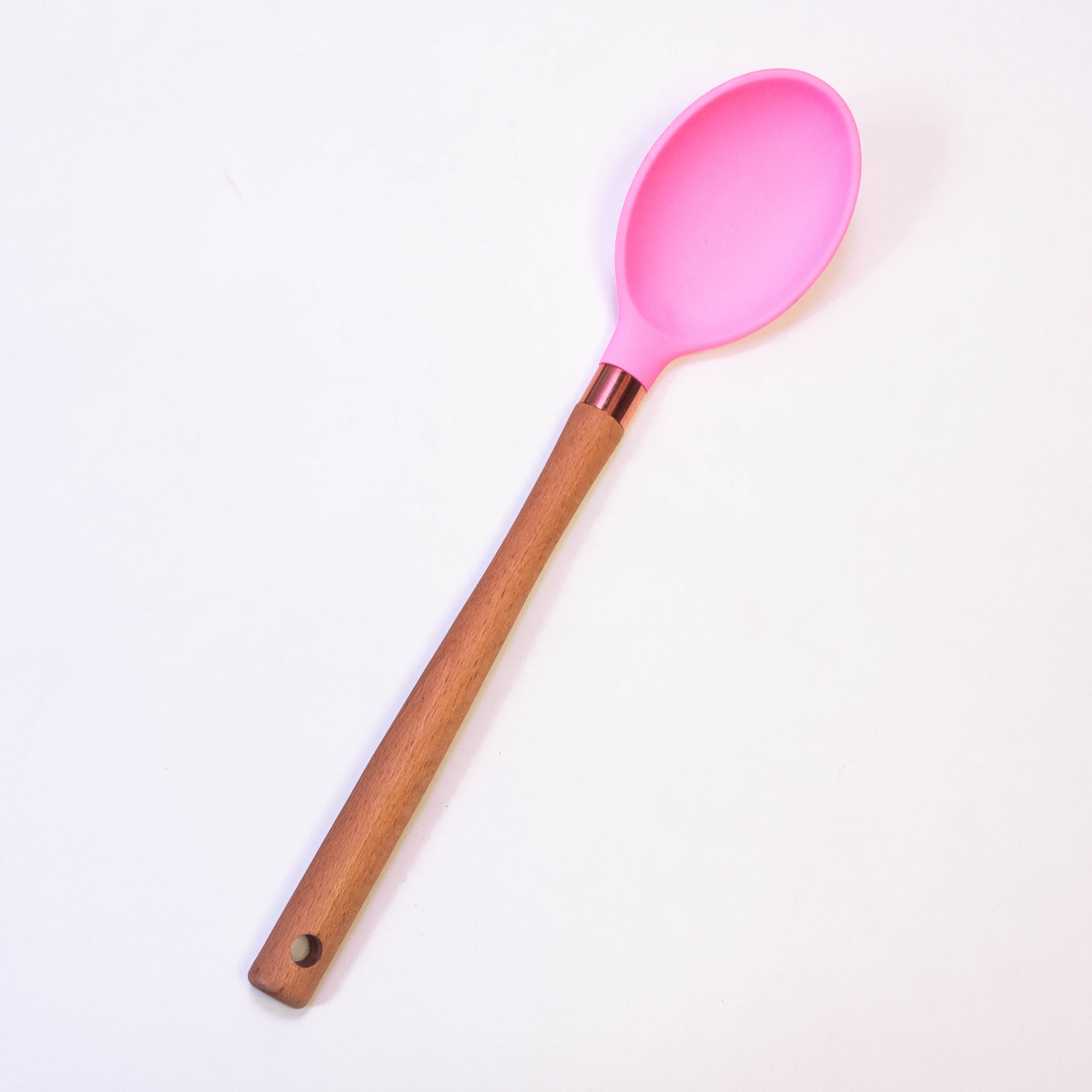 Cooking Spoon with Wooden Handle & Silicone Top