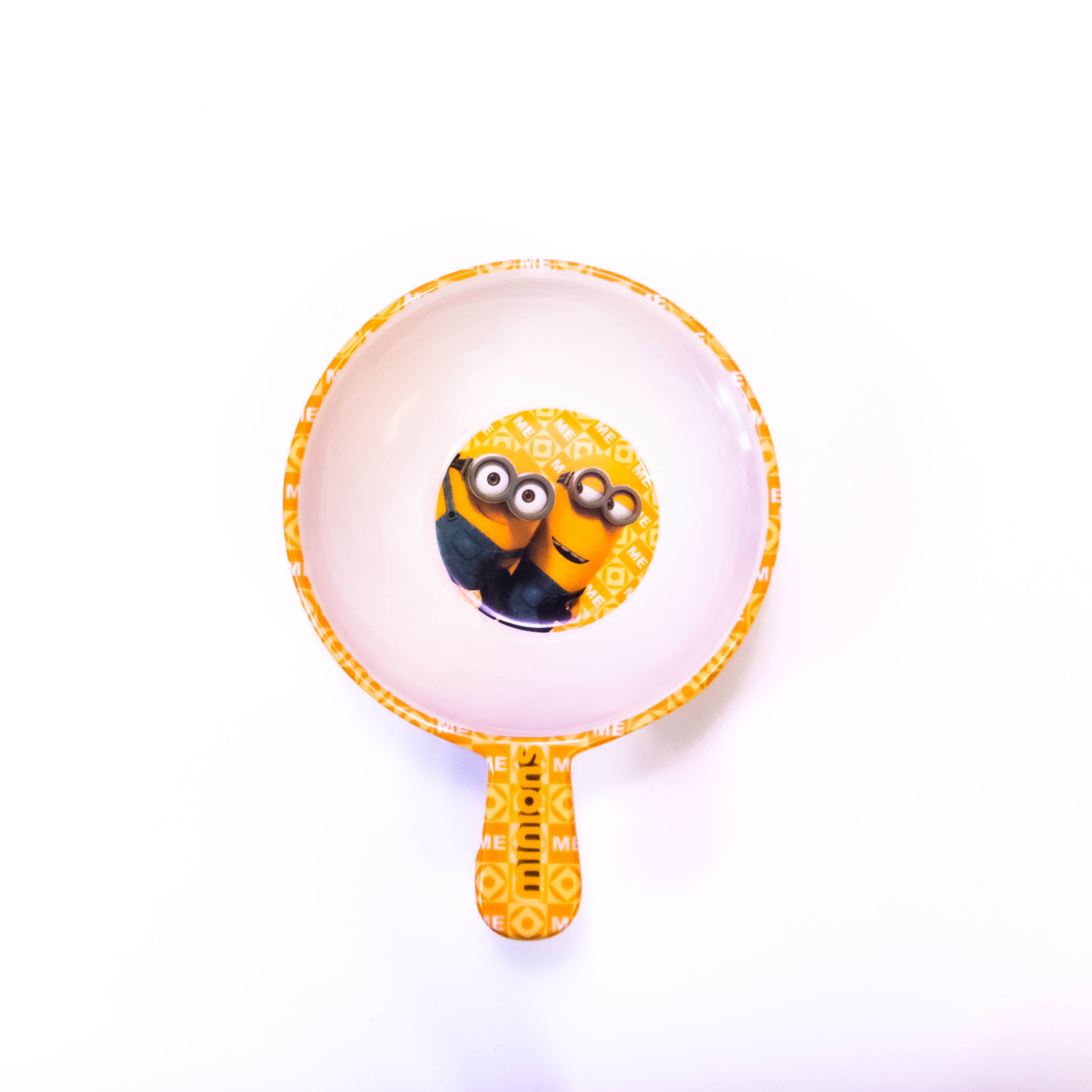 Circle Shape with Yellow Handle - Cartoon Children's Food Bowl