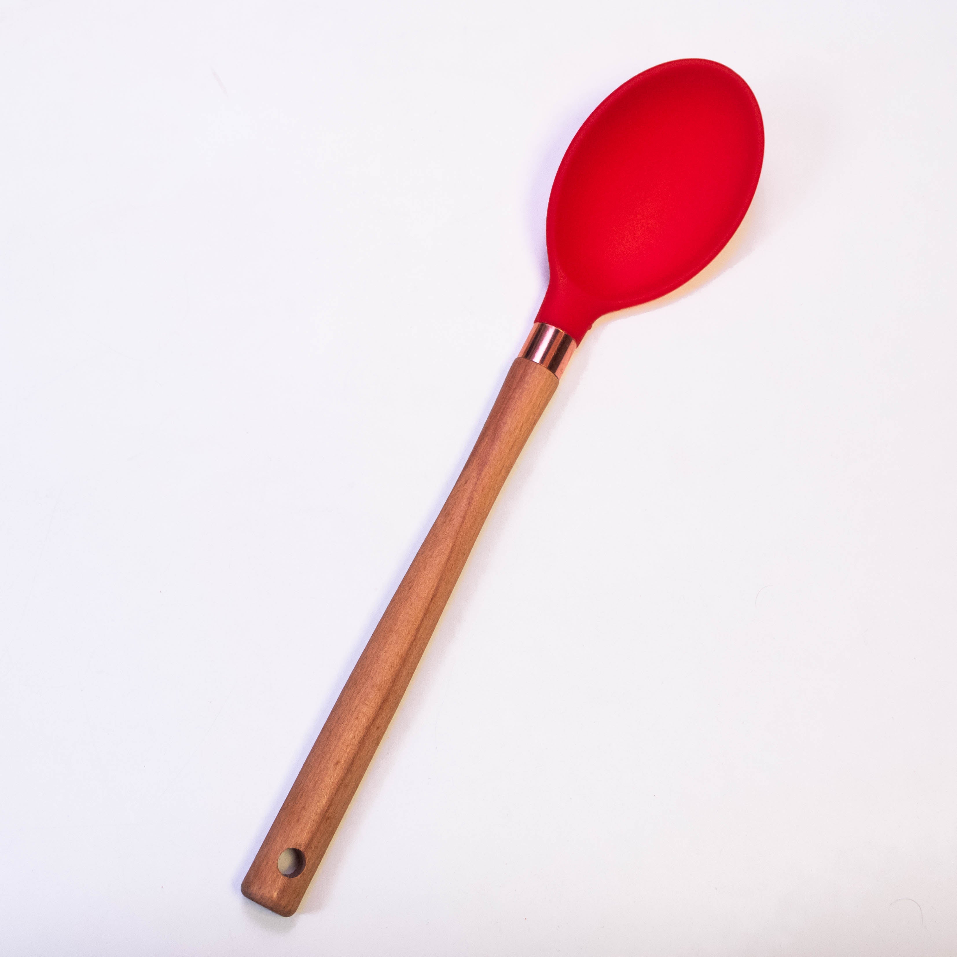 Cooking Spoon with Wooden Handle & Silicone Top