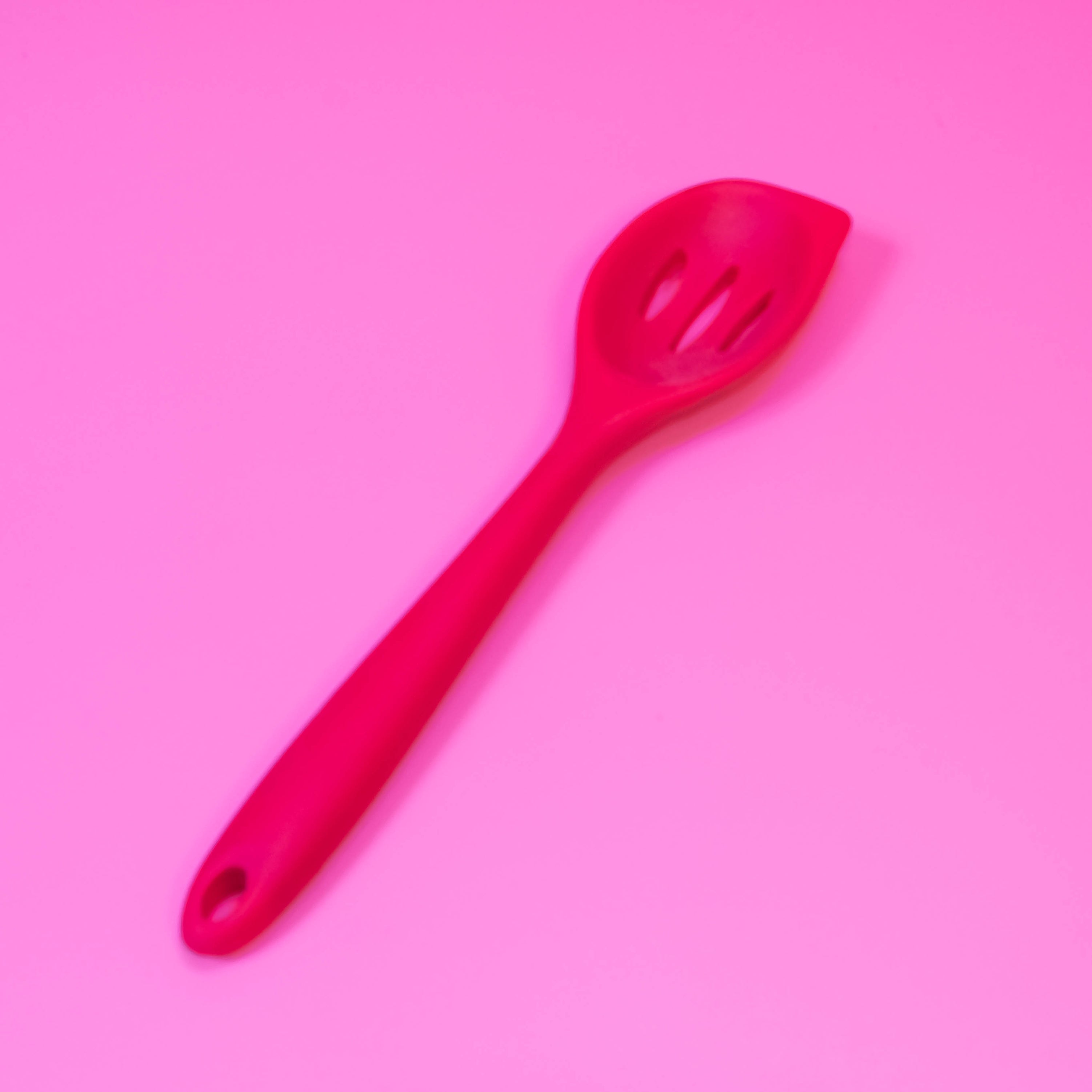 Elegant Culinary Tool: Hollow Carved Design Silicone Slotted Spoon