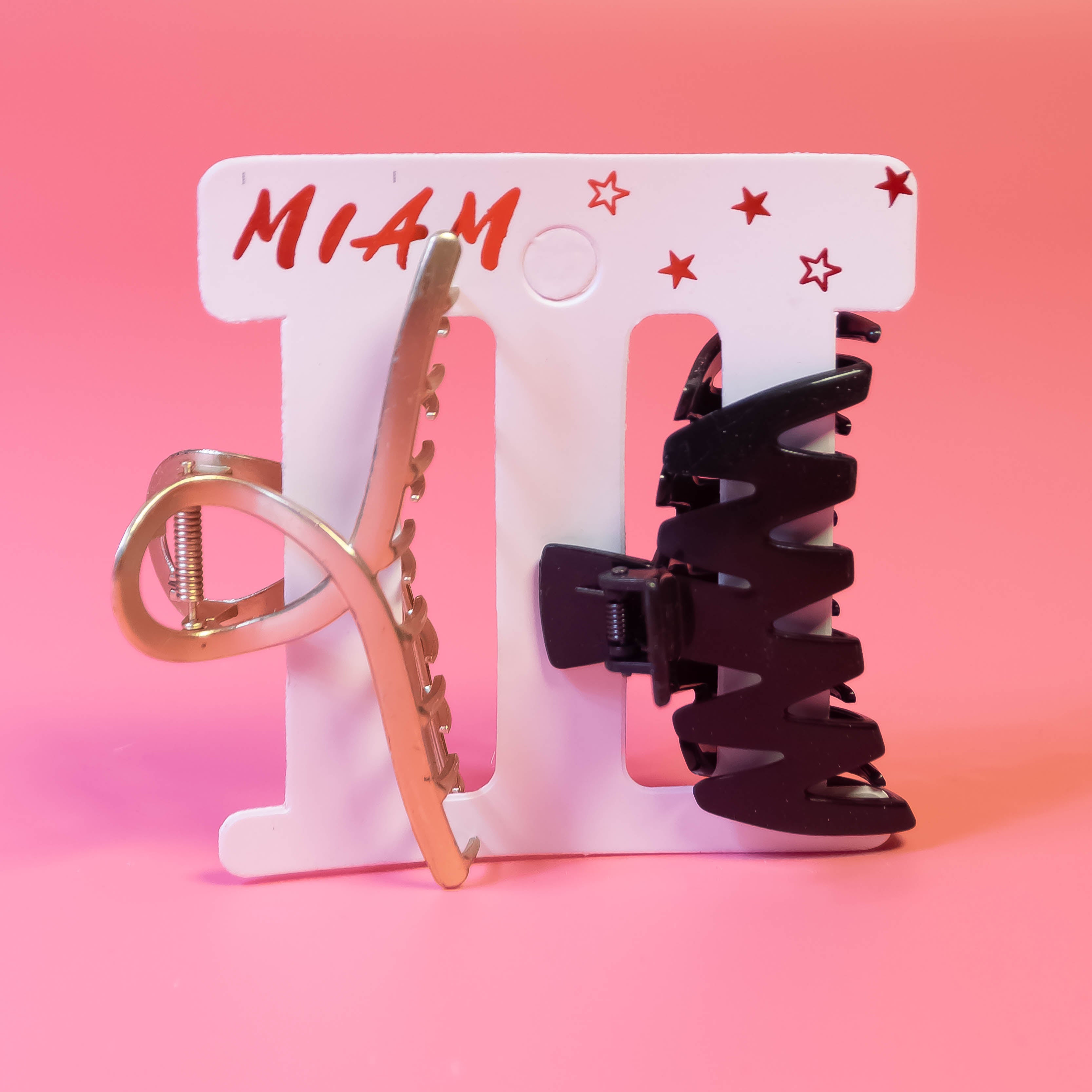 Elevate Your Hair Elegance with Our Black Tone and Golden Tone Hair Claw Clips