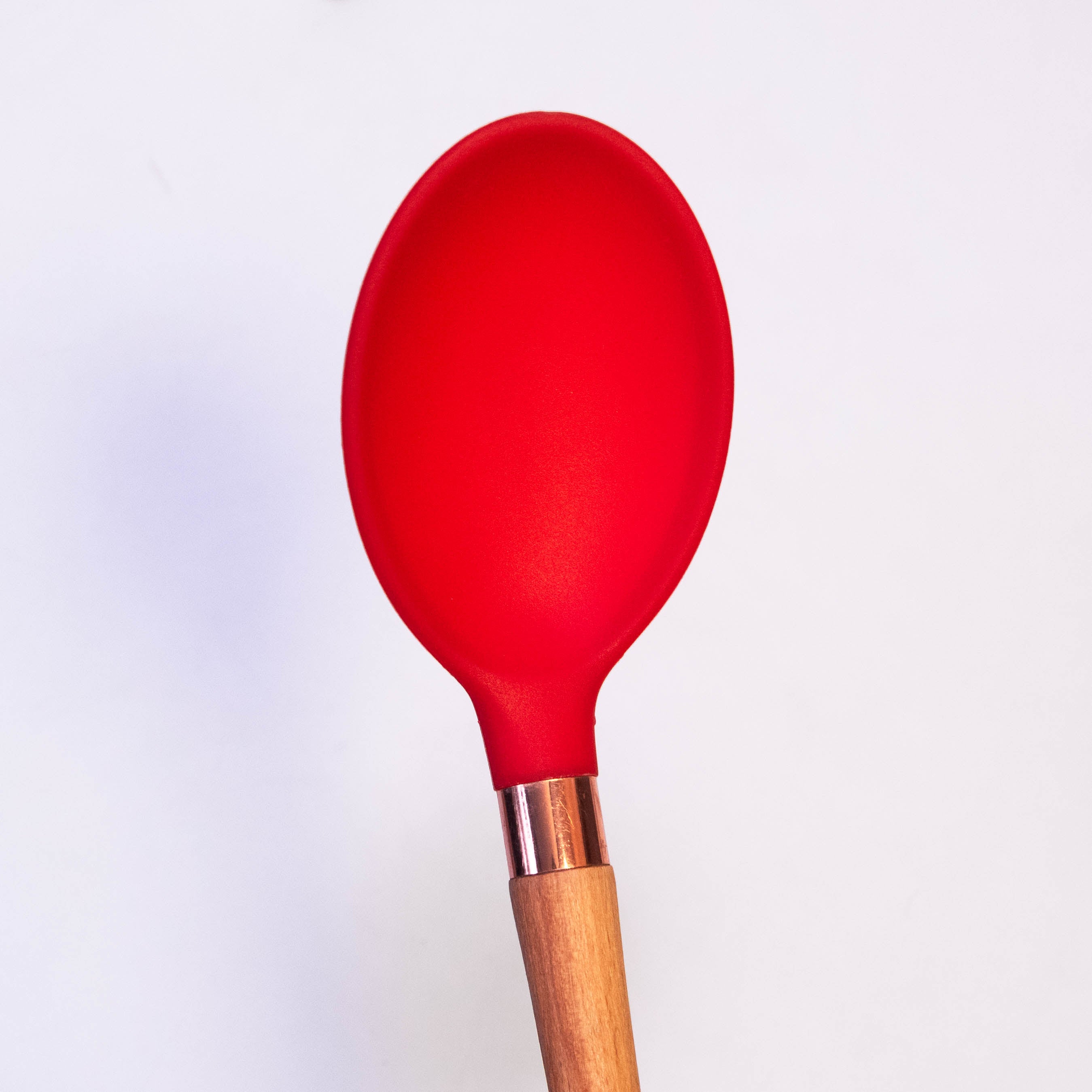 Cooking Spoon with Wooden Handle & Silicone Top