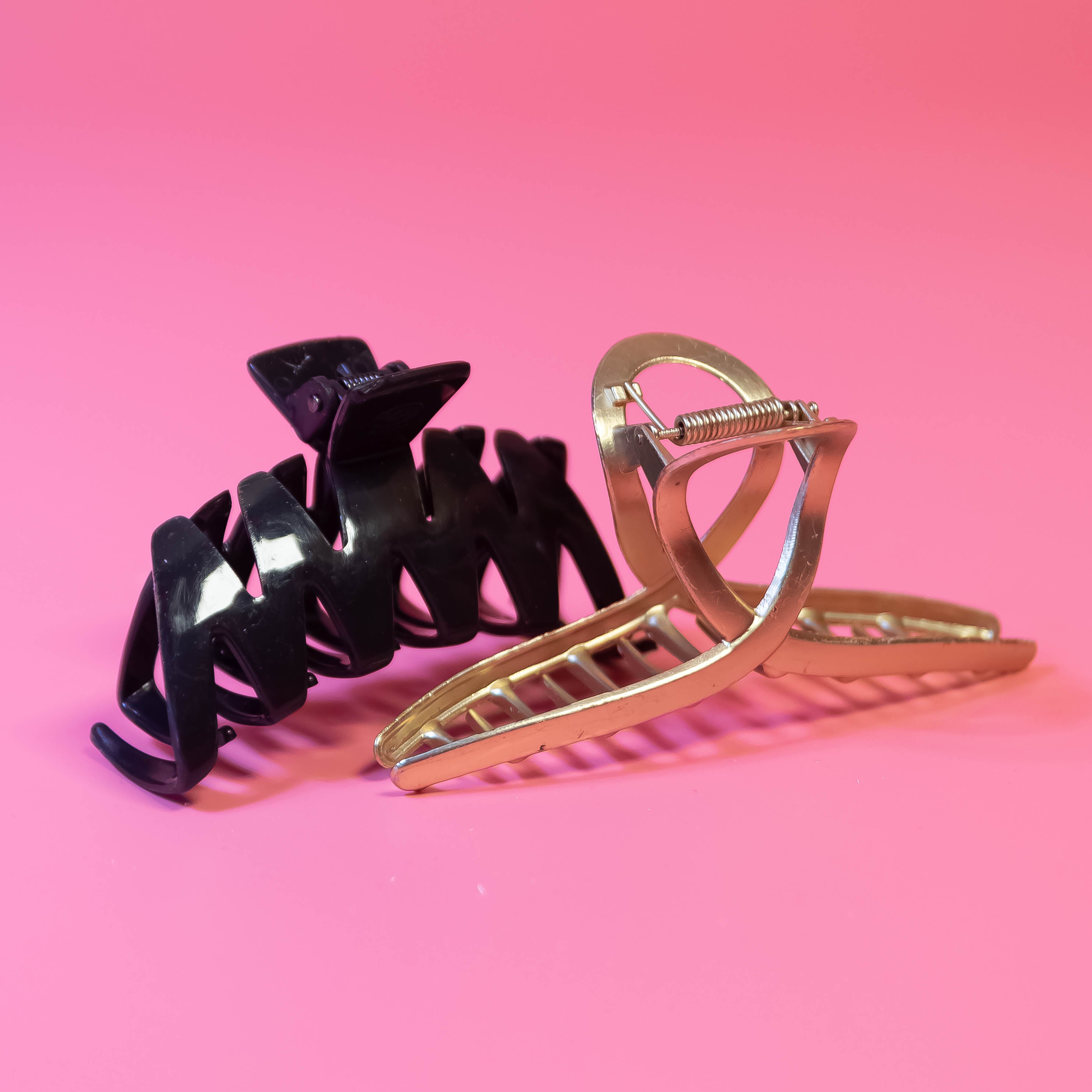 Elevate Your Hair Elegance with Our Black Tone and Golden Tone Hair Claw Clips