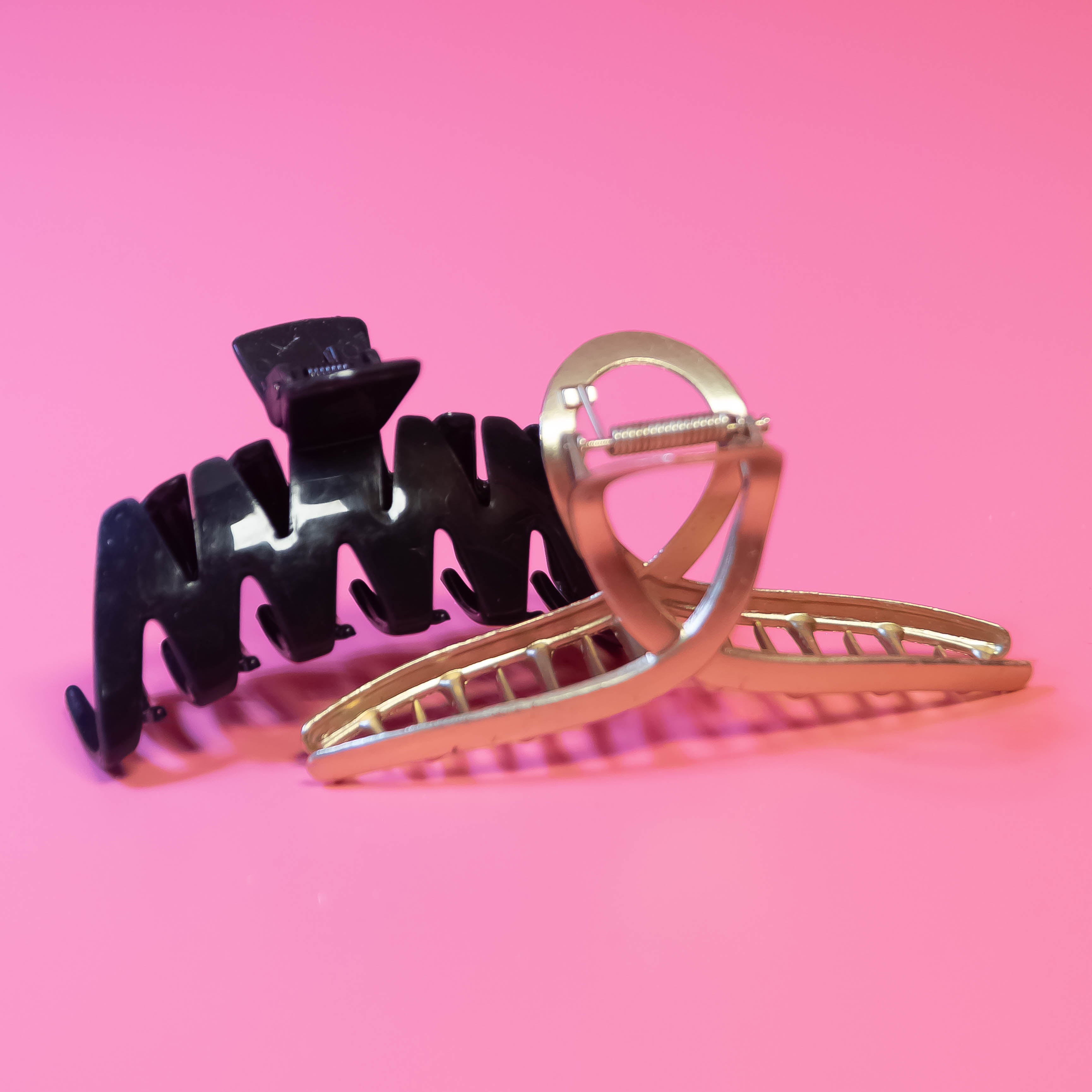 Elevate Your Hair Elegance with Our Black Tone and Golden Tone Hair Claw Clips
