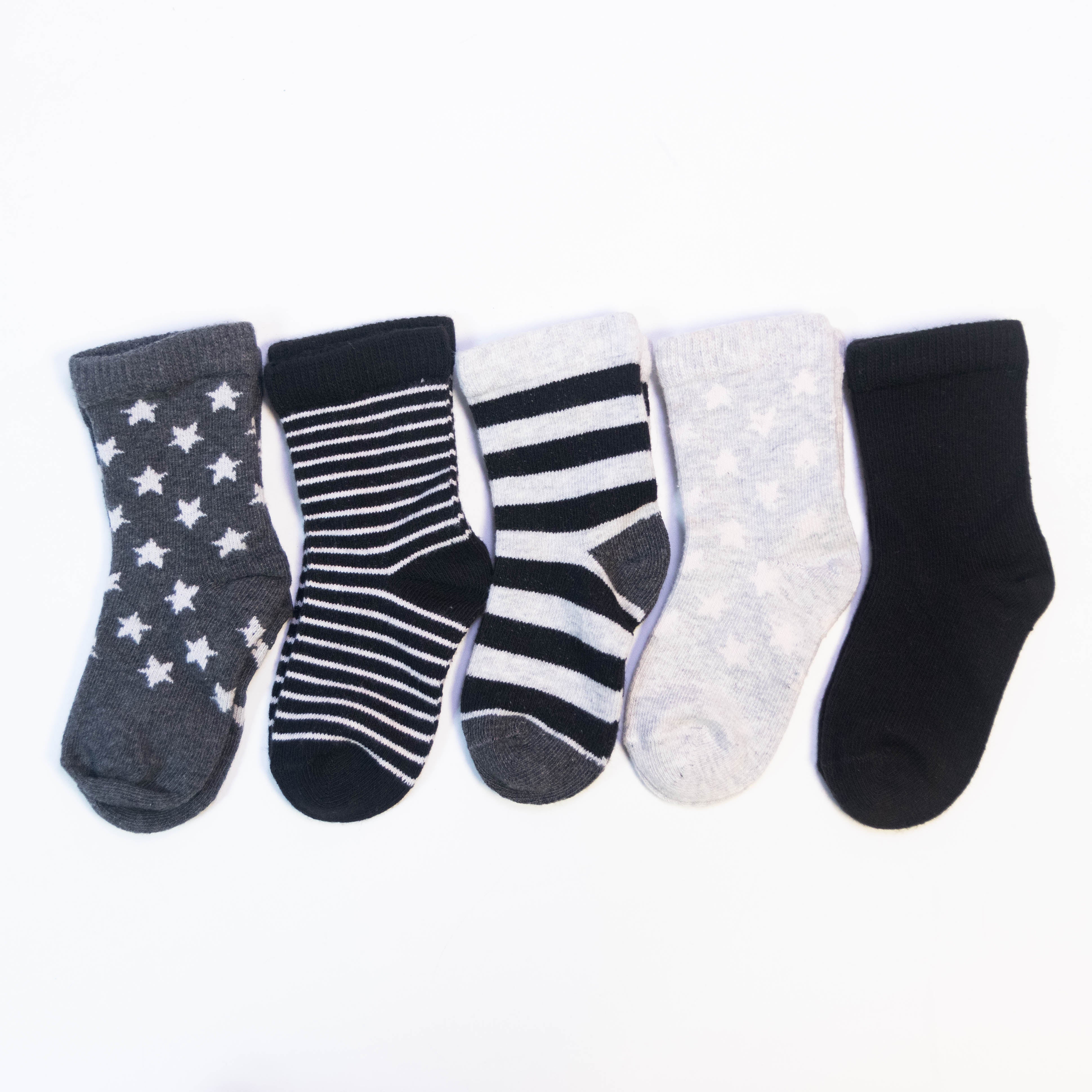 New Born Baby Socks - Pack of 5 with Mix Designs