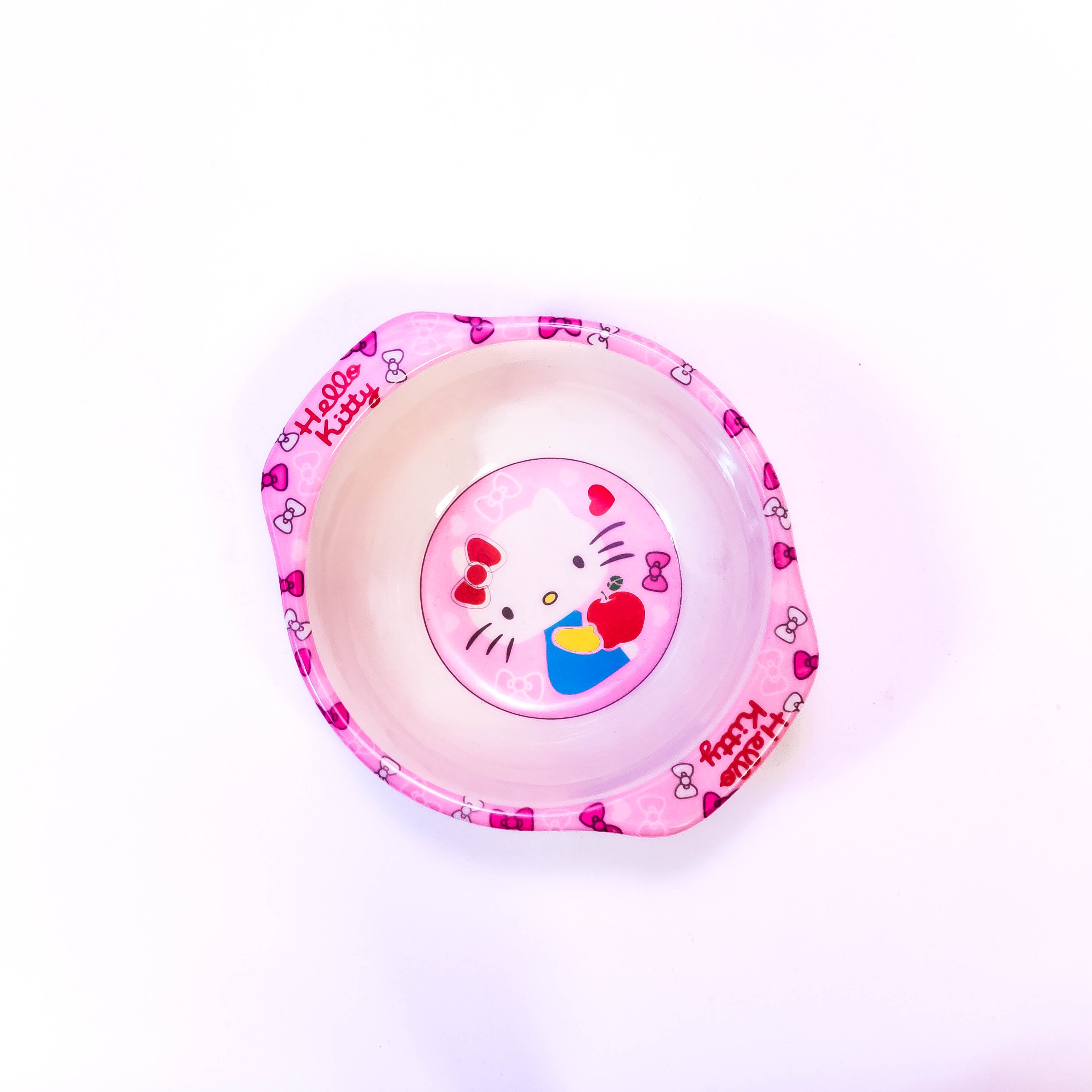 Circle Shape with Yellow Handle - Cartoon Children's Food Bowl