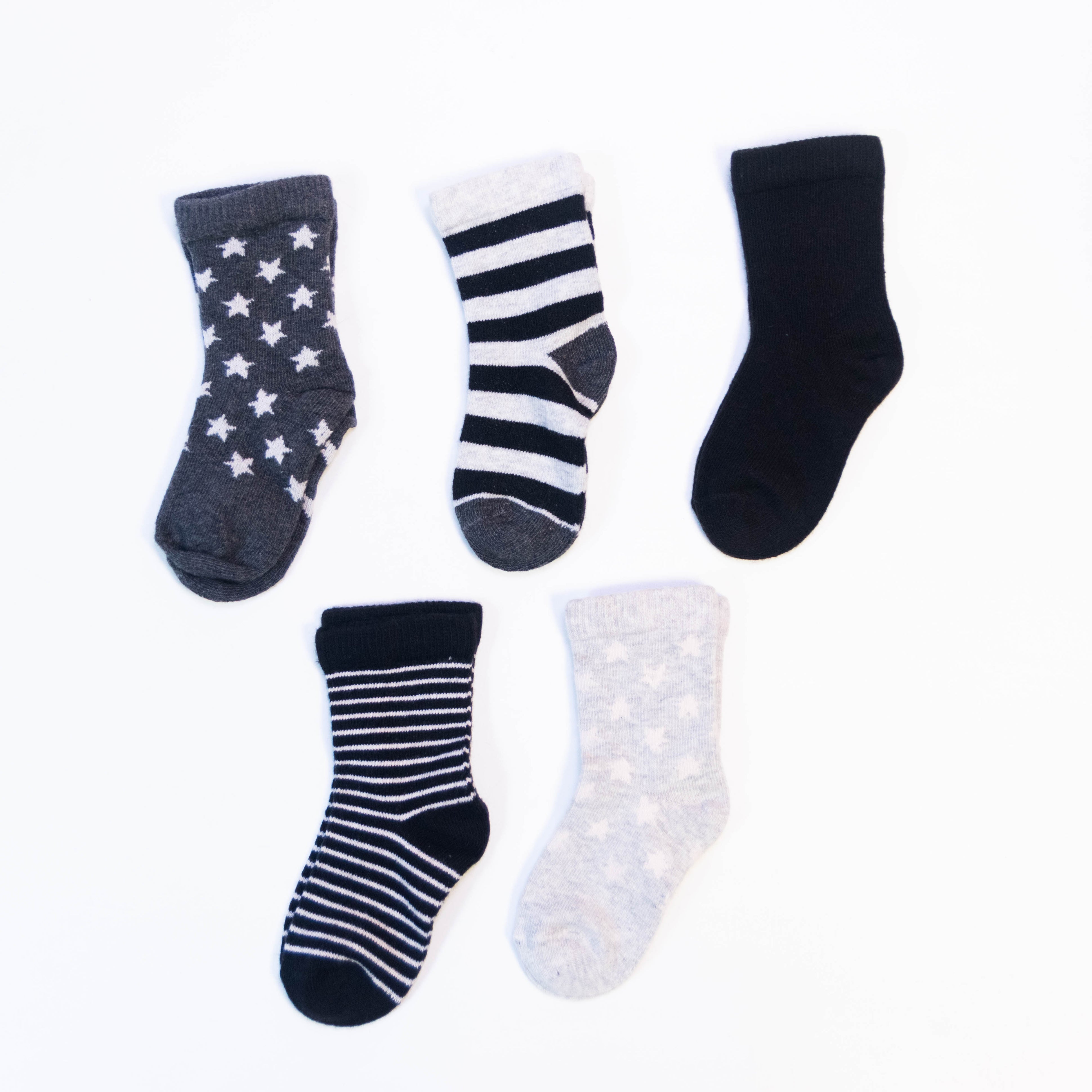 New Born Baby Socks - Pack of 5 with Mix Designs