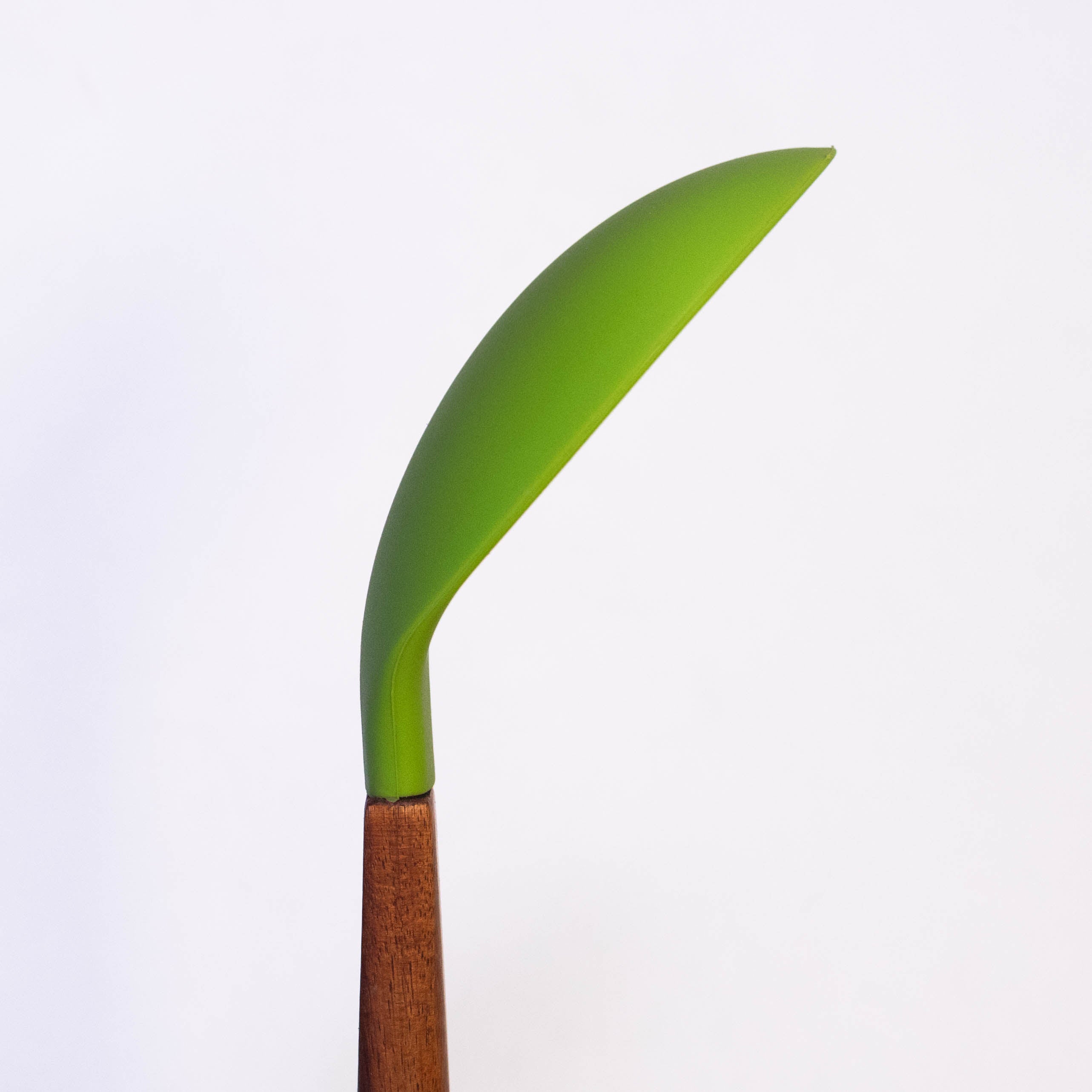 Amity Silicone Curved Spoon with Wooden Handle - 32.5x6.5x6.8 cm